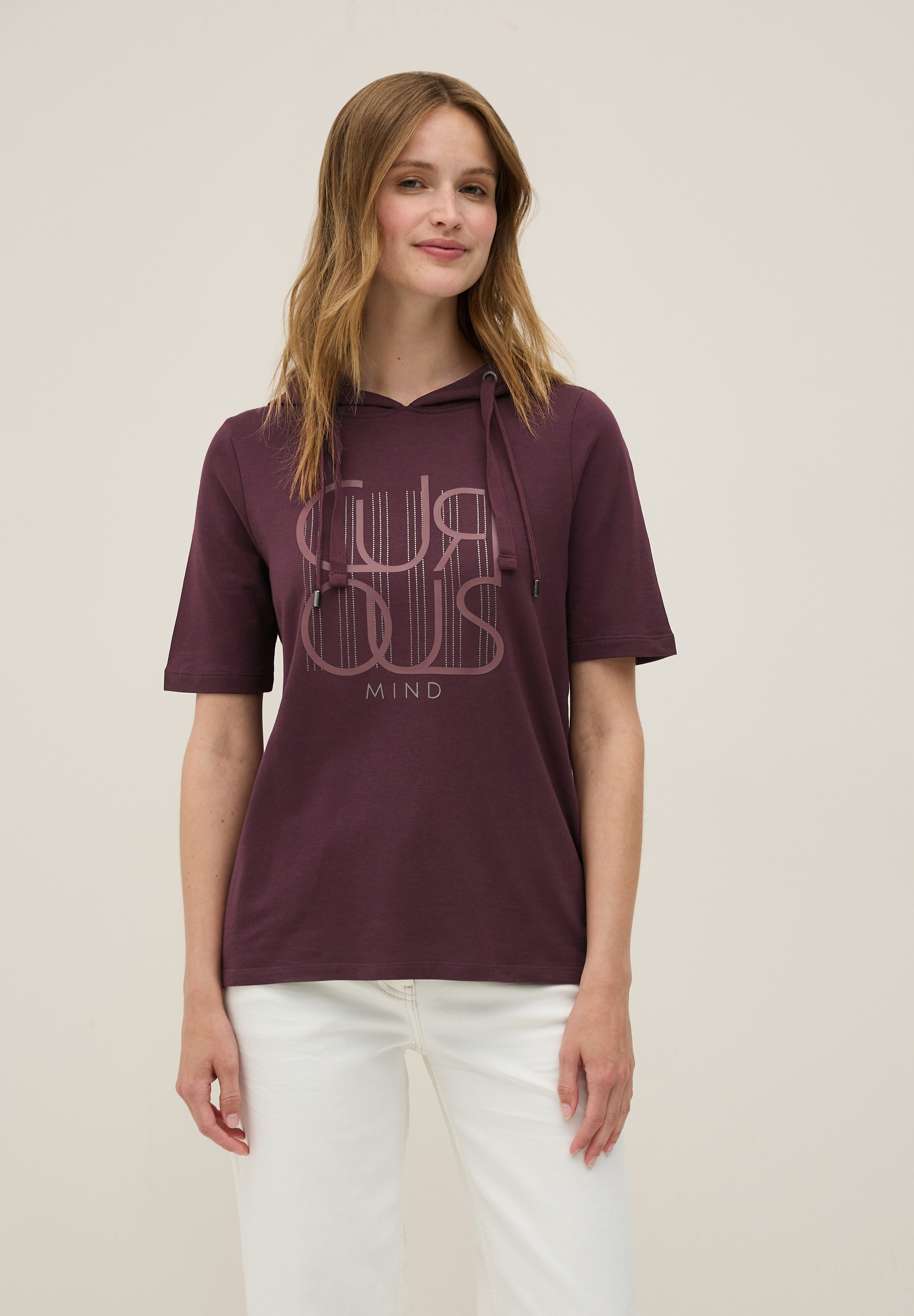 Cecil T-Shirt, mit Kapuze mit Tunnelzugband günstig online kaufen