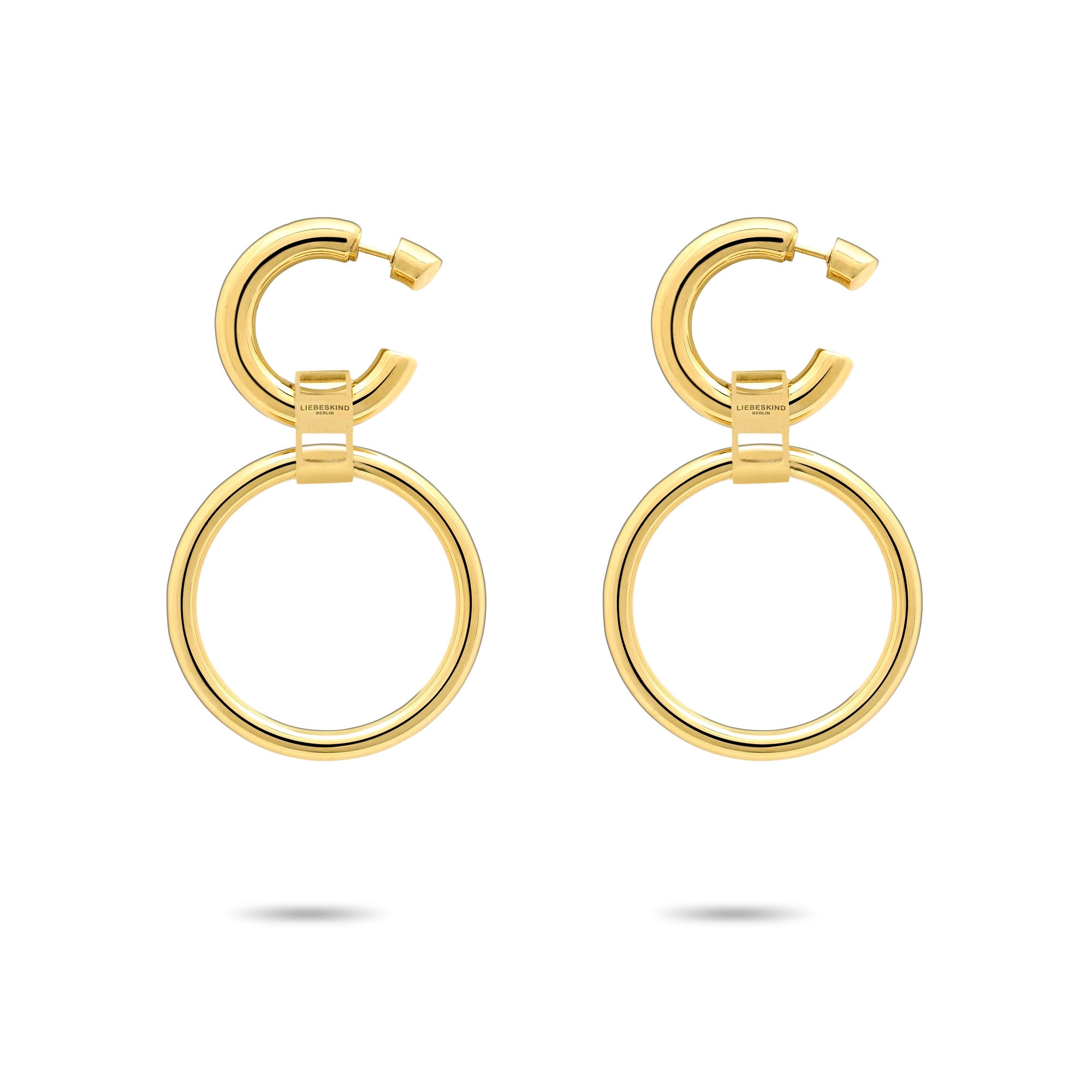 Liebeskind Berlin Paar Creolen »Schmuck Geschenk Edelstahl Ohrringe The D-Link Statement«