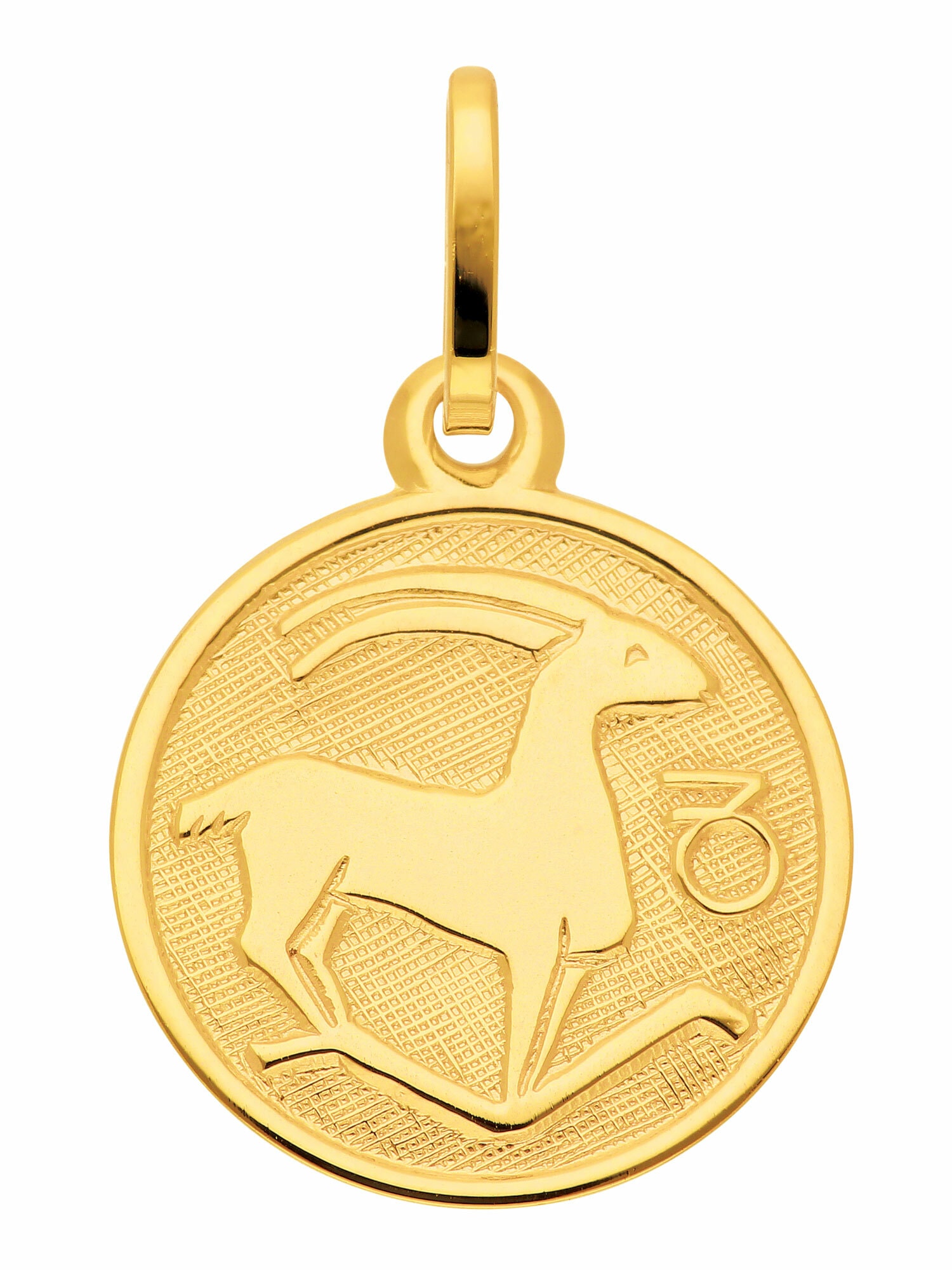 Adelia´s Kettenanhänger »333 Gold Sternzeichen Anhänger Steinbock Ø 11,8  mm«, Goldschmuck für Damen & Herren kaufen | BAUR