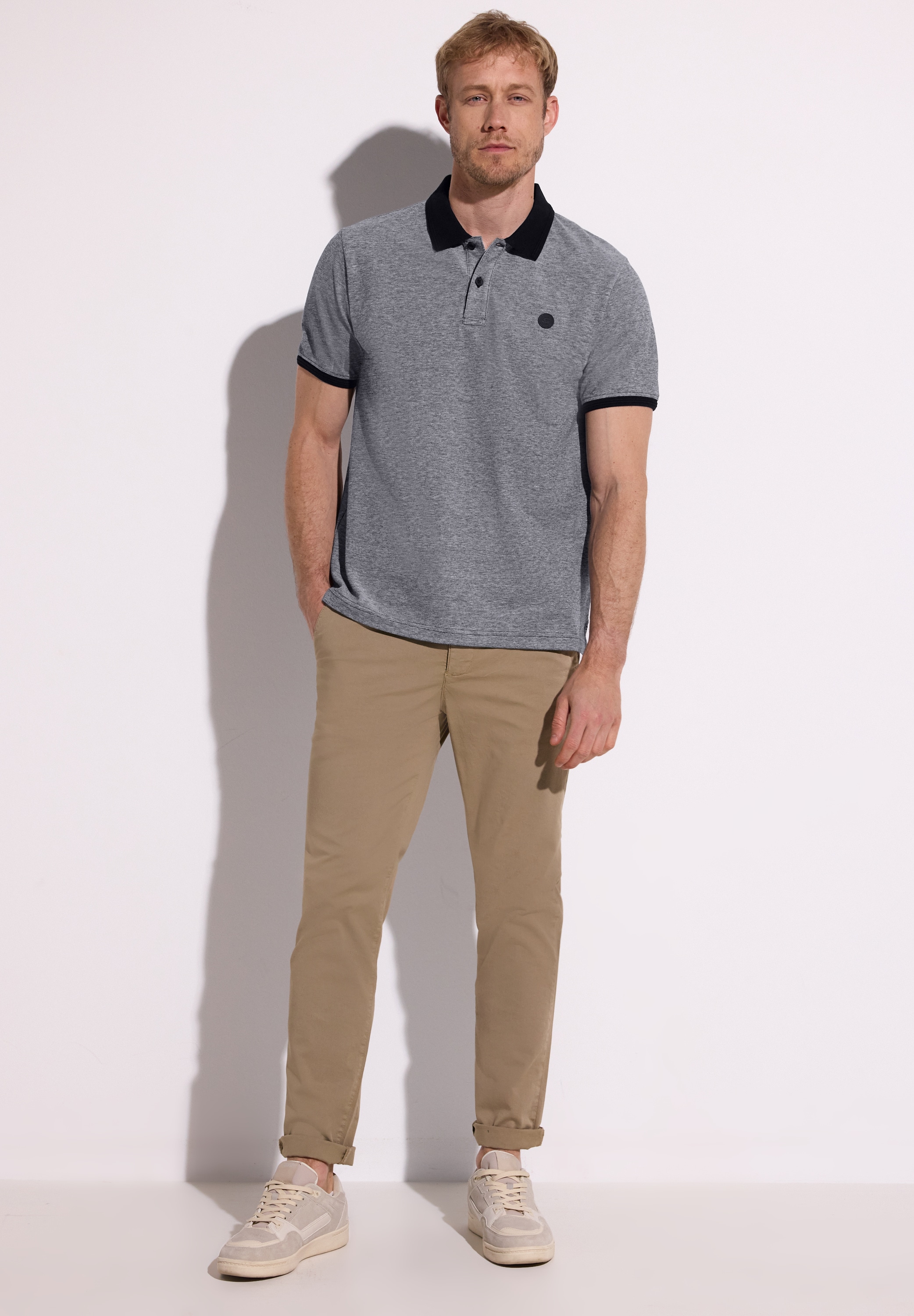 STREET ONE MEN Poloshirt mit Farbakzenten