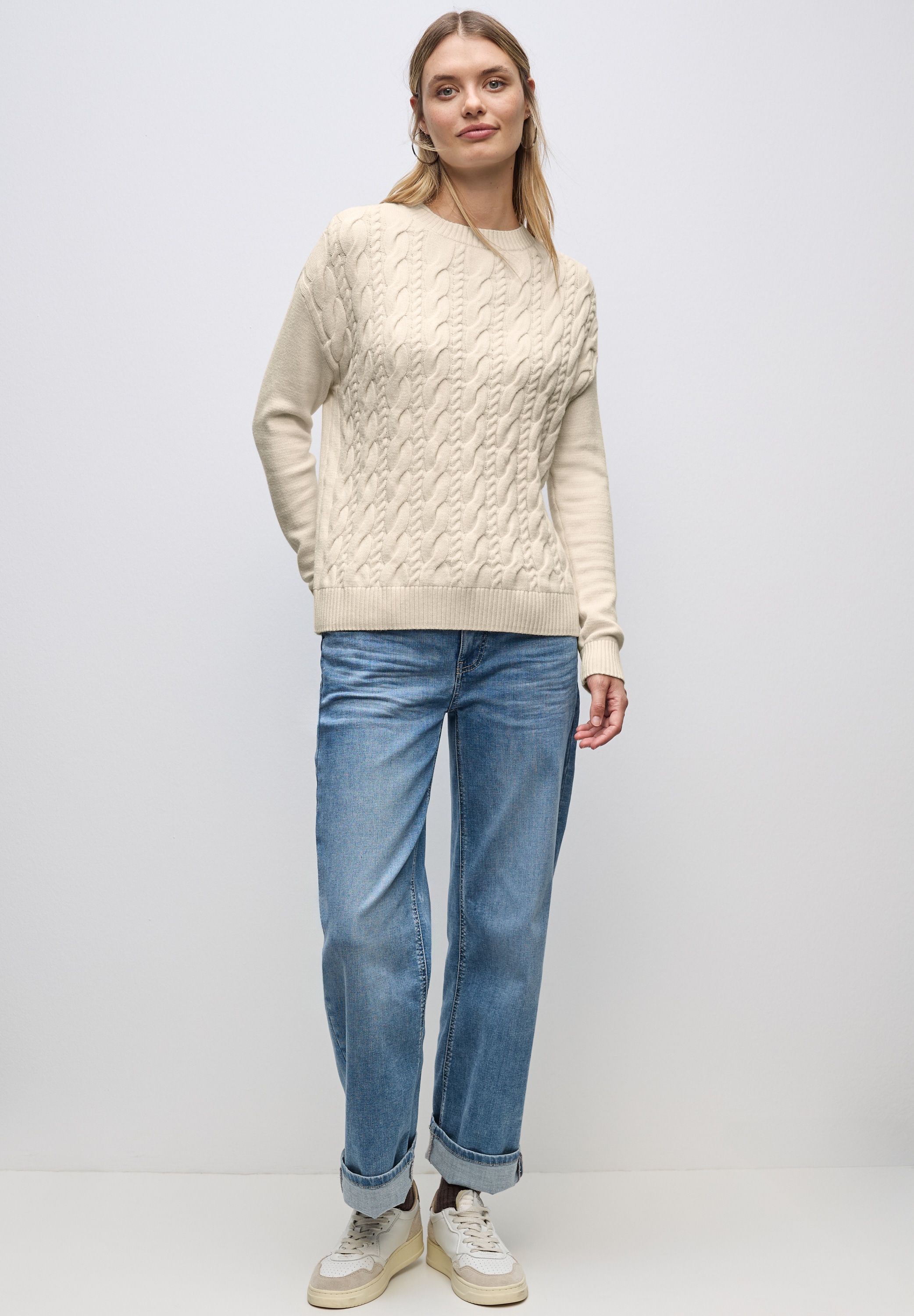 STREET ONE Strickpullover aus softem Materialmix