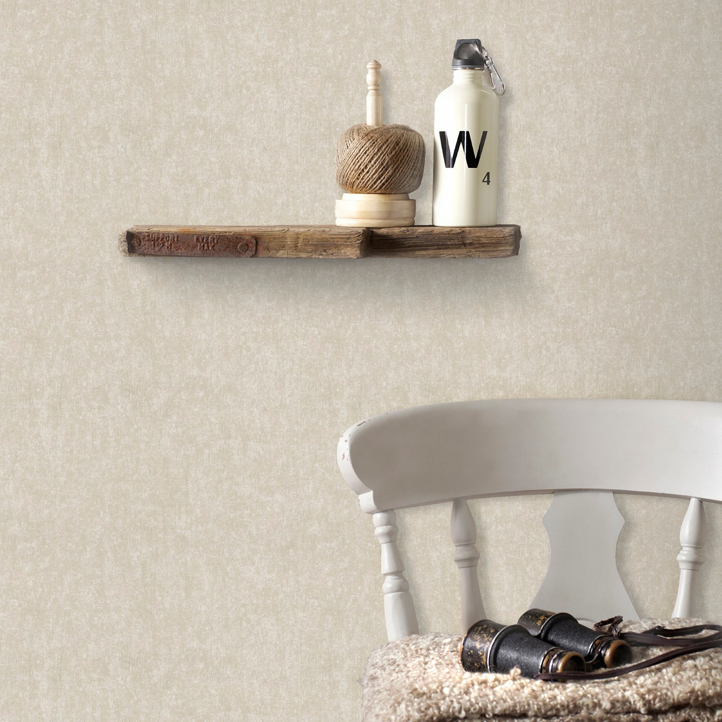 Superfresco Easy Vliestapete »Beton Uni«, Steinoptik, Beige/Gold - 10m x 52cm