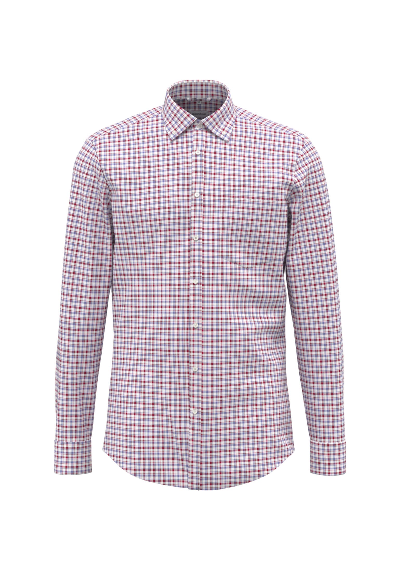 seidensticker Businesshemd "Regular", Regular Langarm Button-Down-Kragen Karo