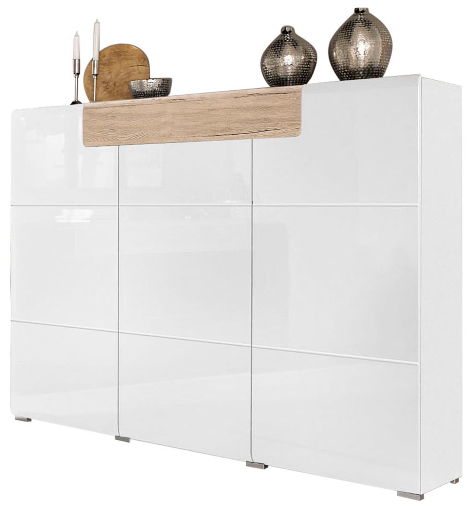OTTO home Highboard "Toledo,Breite 147,5 cm,trendige Hochkommode mit 3 Türe günstig online kaufen