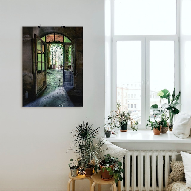Artland Wandbild »Lost Place - alte Tür Fenster«, Fenster & Türen, (1 St.),  als Alubild, Leinwandbild, Wandaufkleber oder Poster in versch. Größen  kaufen | BAUR
