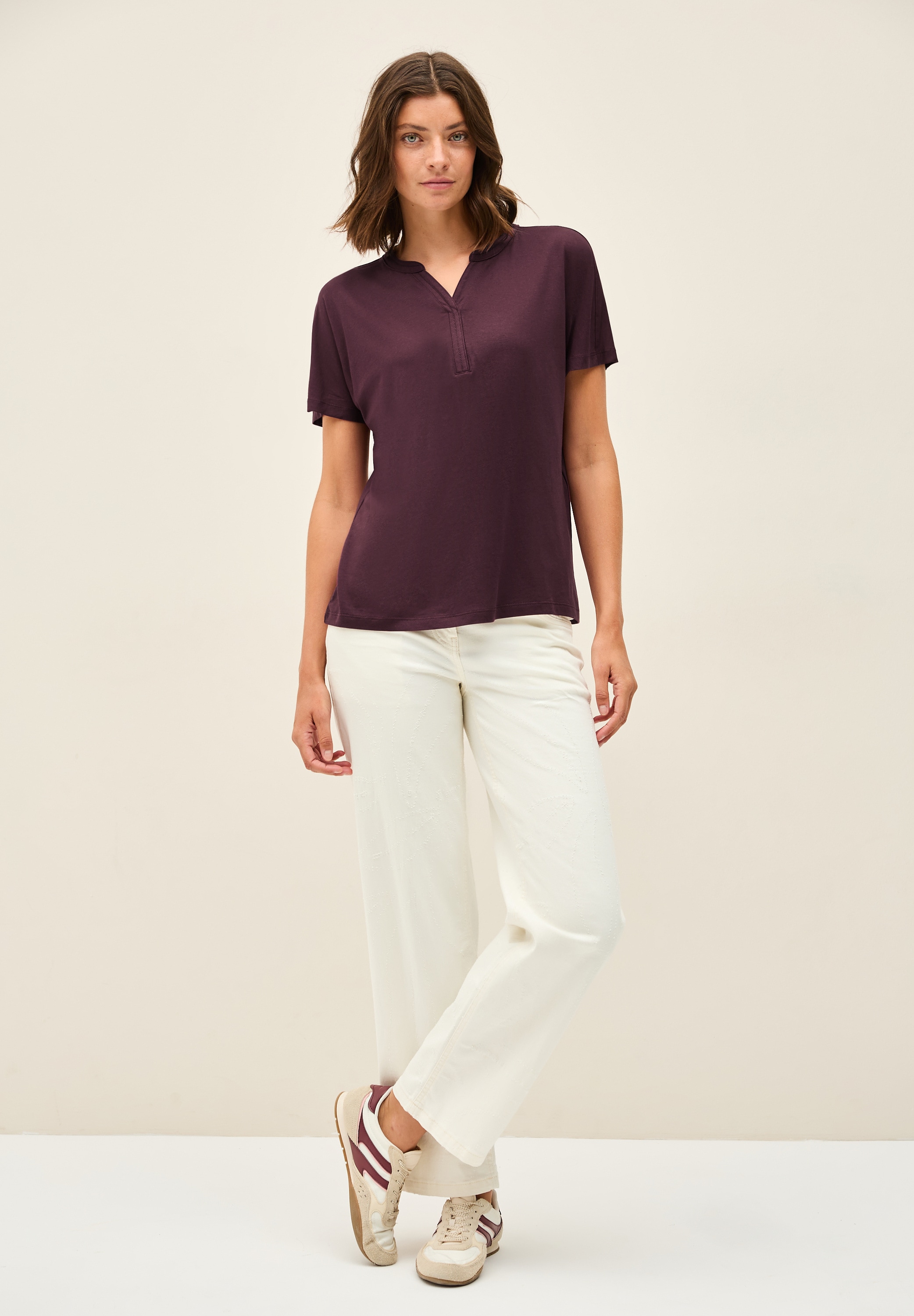 Cecil T-Shirt, aus elastischem Materialmix