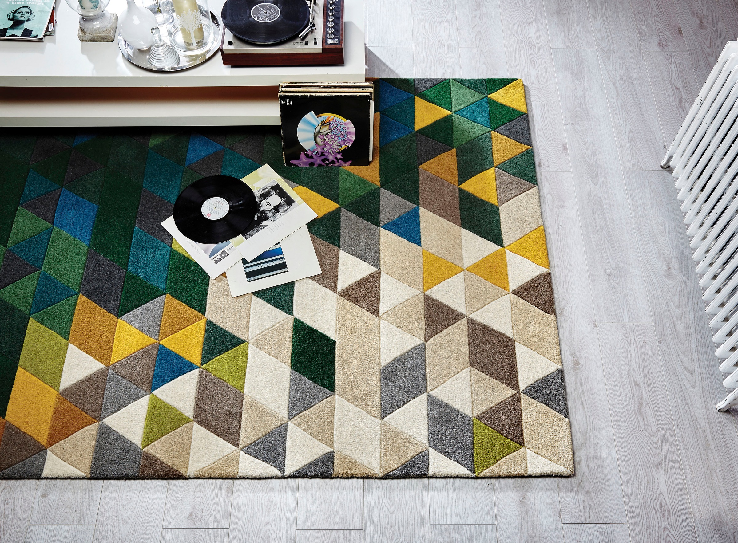 FLAIR RUGS Wollteppich "Prism, modern & geometrisch" rechteckig 10 mm Höhe günstig online kaufen