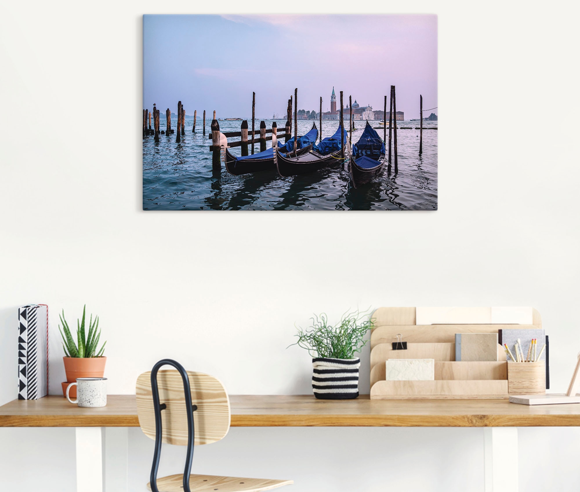 Artland Wandbild »Blick auf die Insel San Giorgio Maggiore«, Venedig, (1 St.),  als Alubild, Leinwandbild, Wandaufkleber oder Poster in versch. Größen |  BAUR