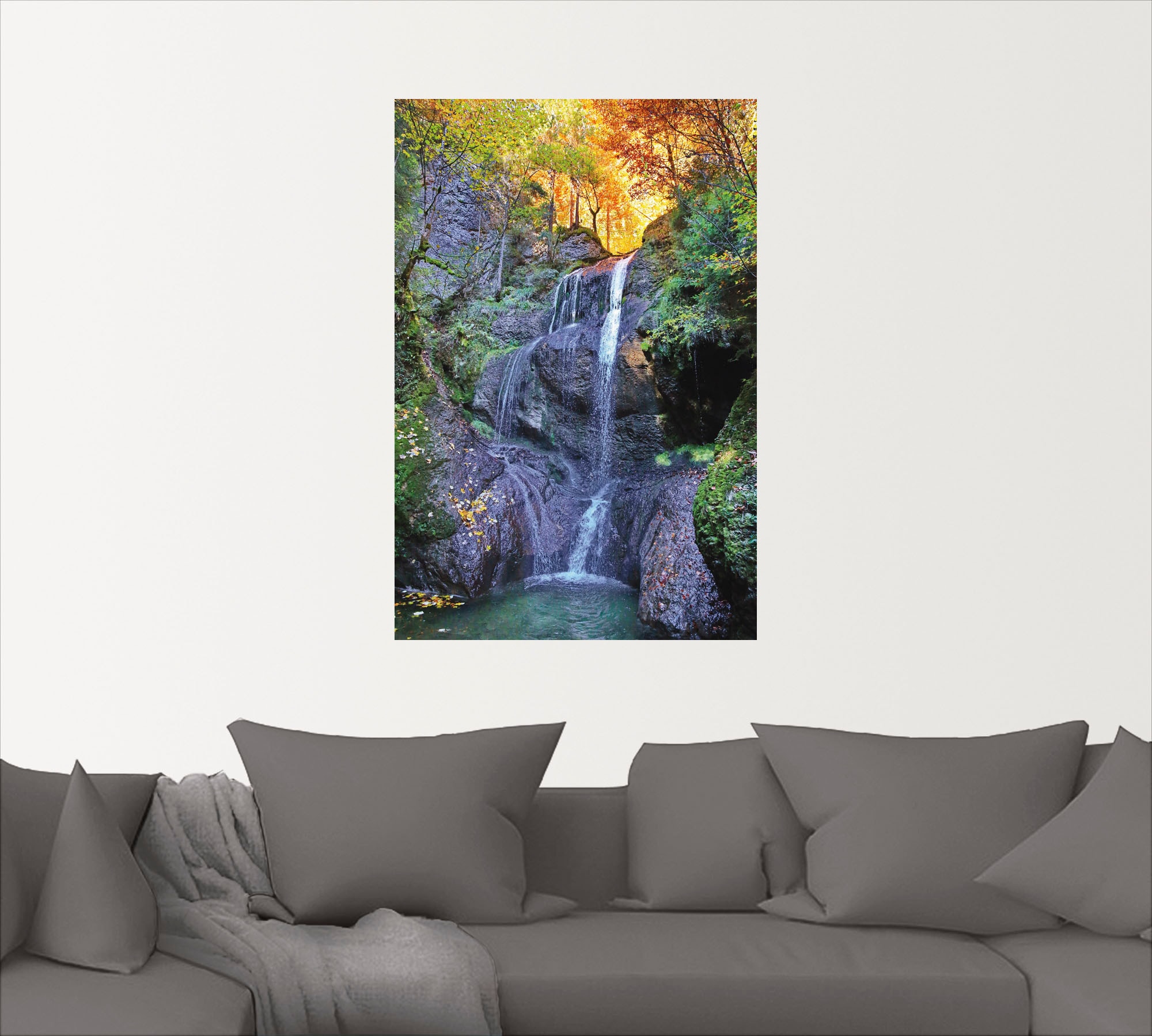 Artland Wandbild »Niedersonthofener Wasserfall im Allgäu«, Wasserfallbilder, (1 St.), als Leinwandbild, Poster in verschied. Größen