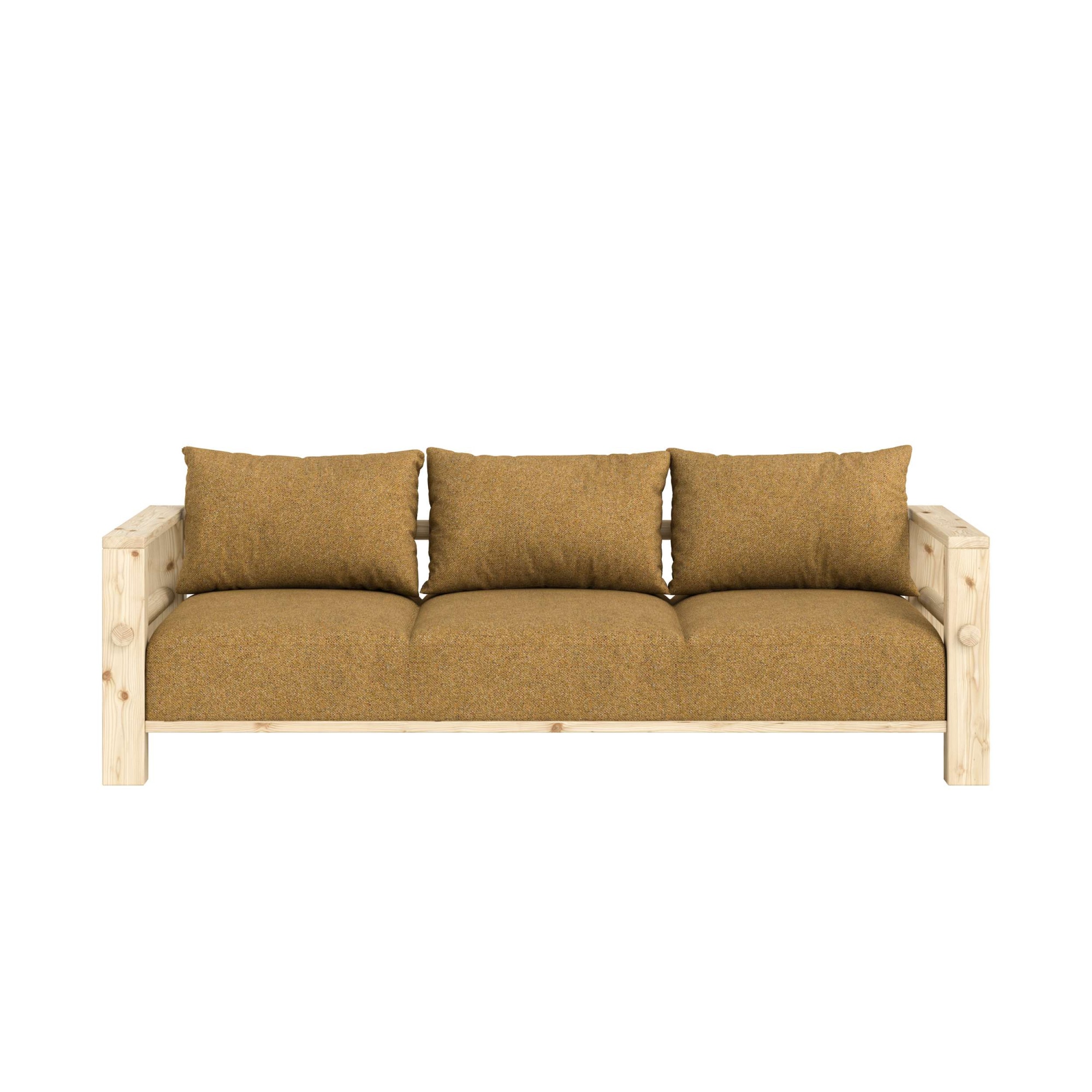 Karup Design Sofa "Bare Sofa, Schlafsofa mit Boxspring, 3-Sitzer, Couch, Bettfunktion" Boxspring-Matratze mit Sprungfedern, 3 Rückenkissen, Made in Europe