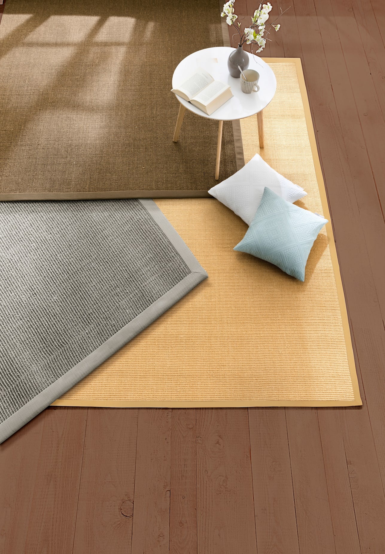 Teppich HEINE HOME Gr. 2, grau (hellgrau), B:80cm H:7mm L:160cm, Sisal, Teppiche, Teppich 2