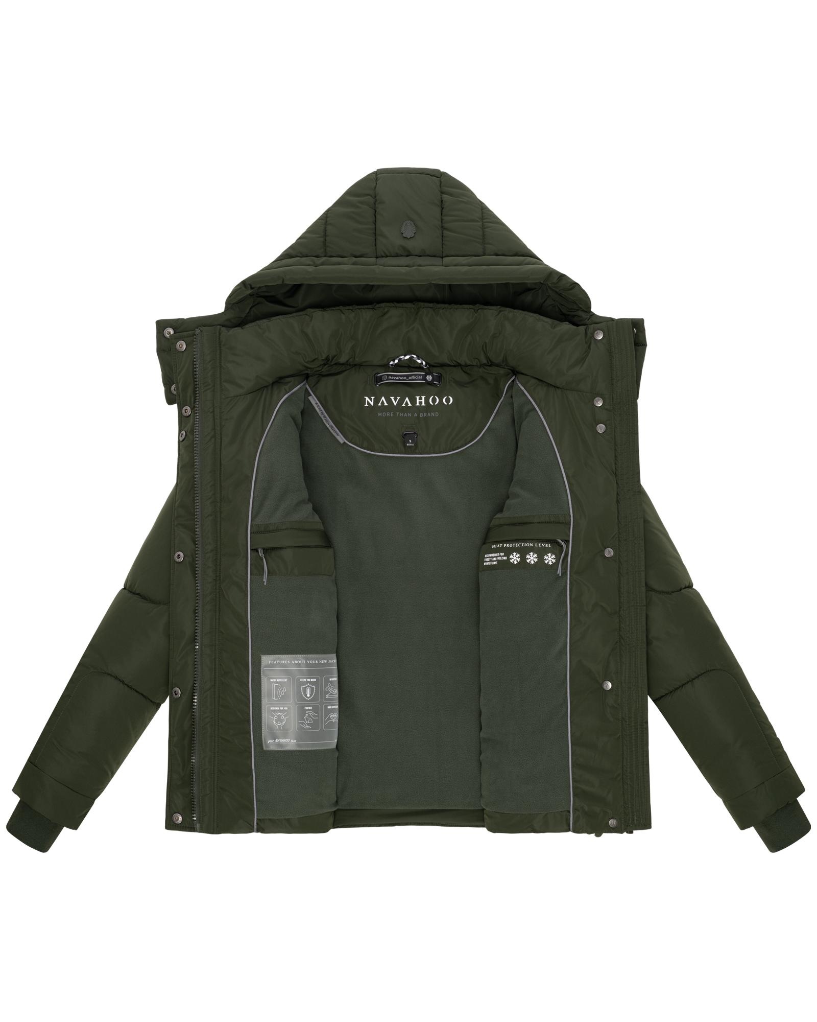 Navahoo Steppjacke »Zauberlicht 14«, mit Kapuze, Winterjacke mit abnehmbarer Kapuze und Fleece-Futter