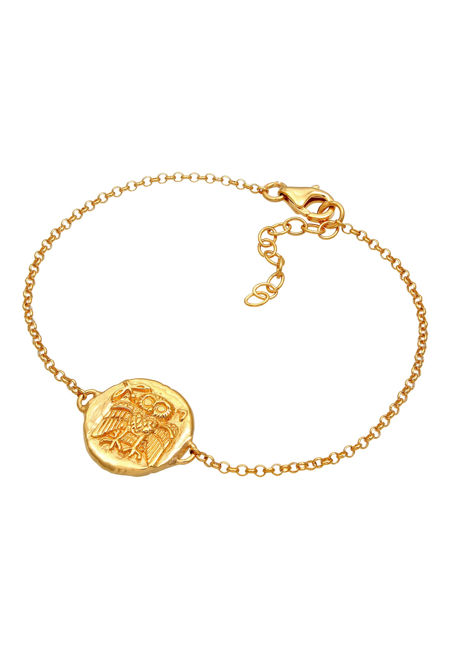 Elli Armband »Münze Coin Athena Eule Antik 925 Silber«