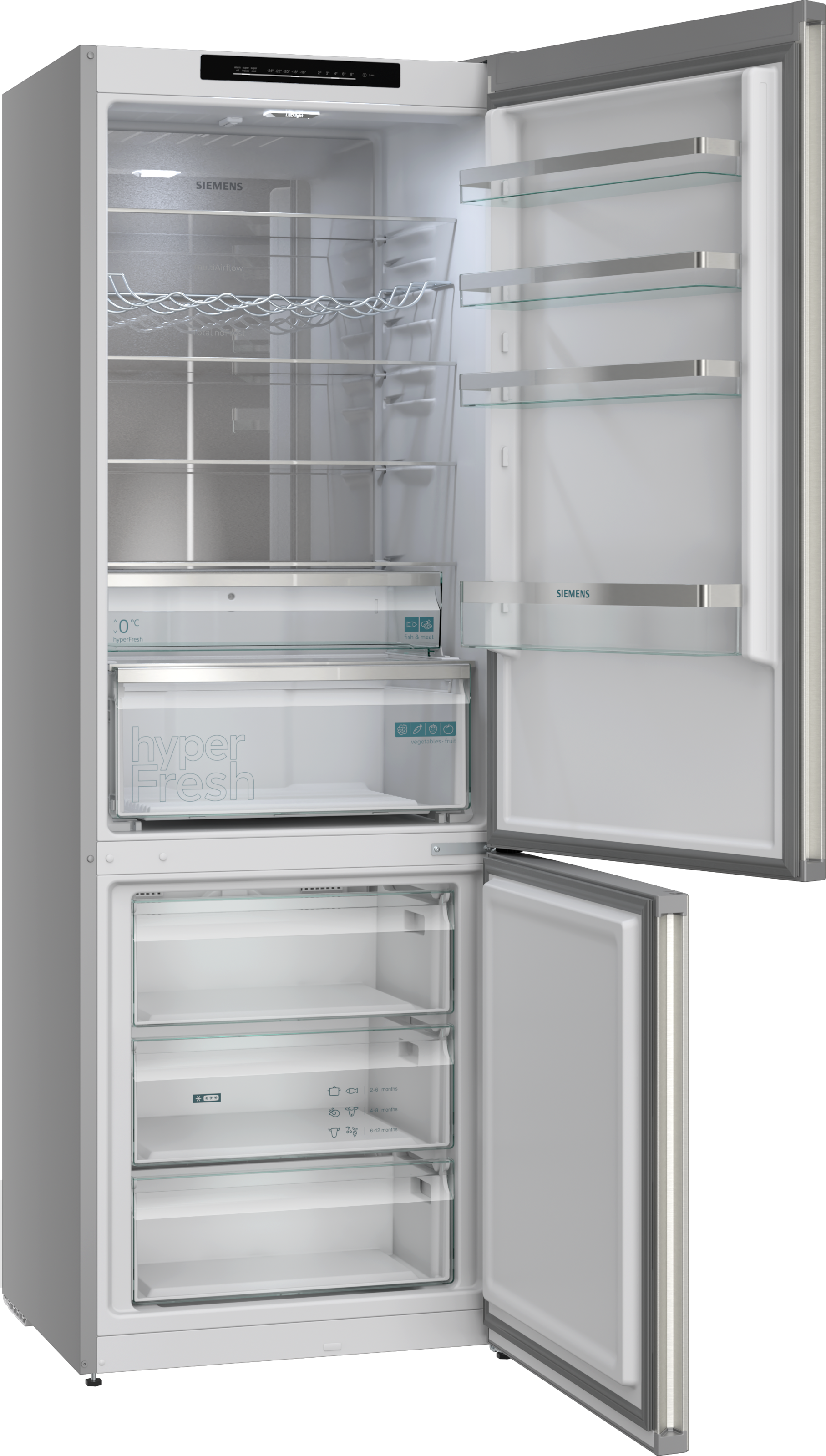 SIEMENS Kühl-/Gefrierkombination iQ300 »KG49NVICG« 203 cm hoch 70 cm breit hyperFresh System für frisches Obst und Gemüse sowie Total noFrost