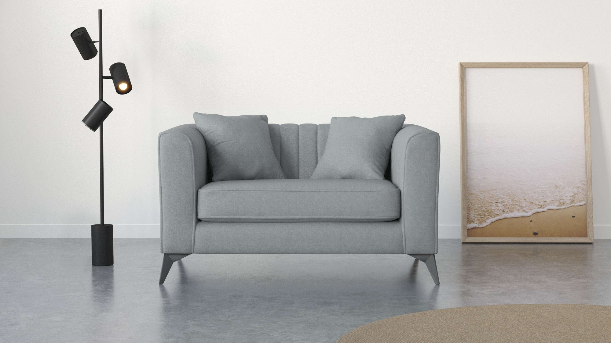 Home affaire Loveseat "MATTHEW Loungesessel, Maße B/T/H: 130/86/74 cm" incl günstig online kaufen