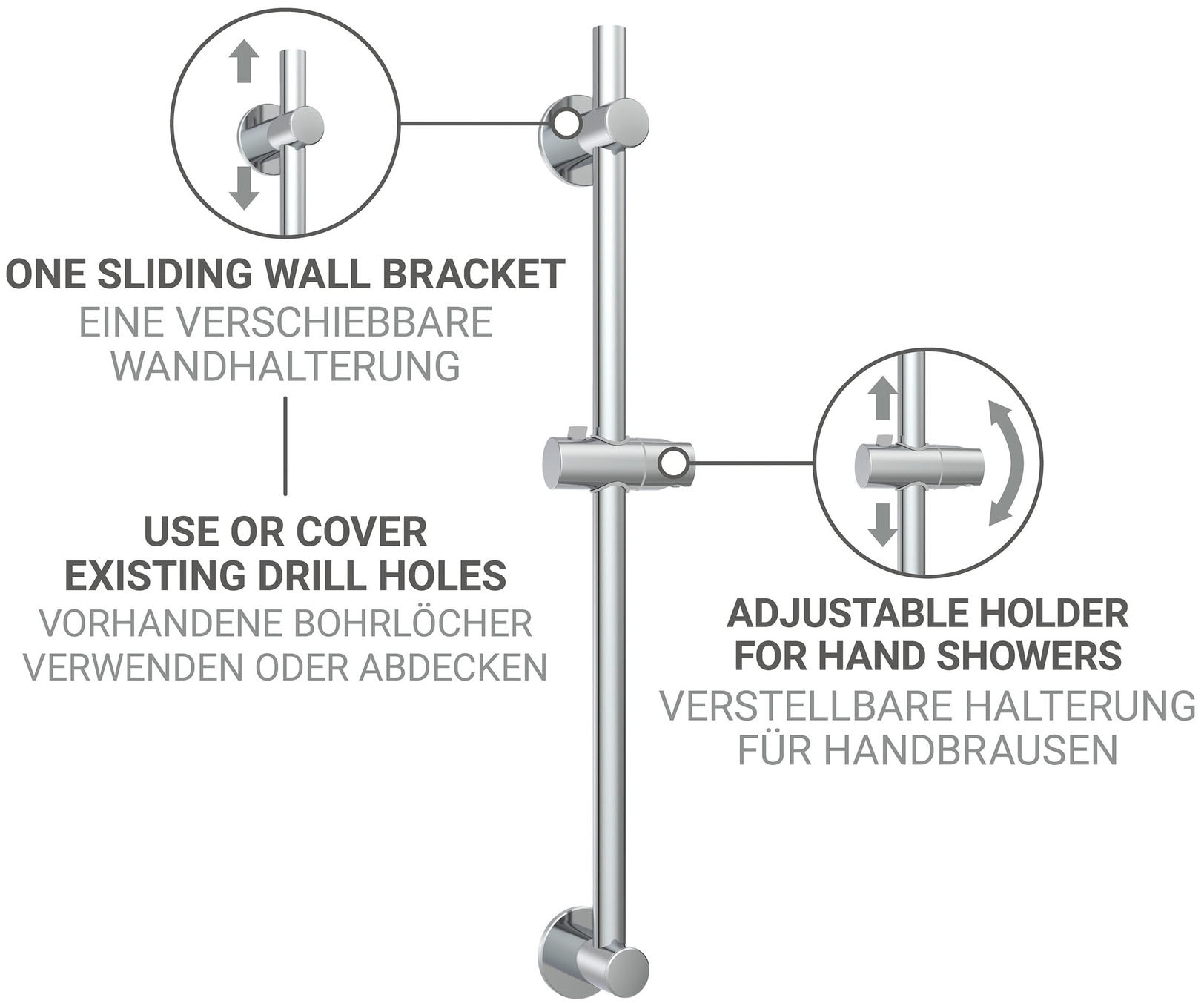 WENKO Duschstange Set, 