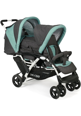 CHIC4BABY Geschwisterwagen »Duo melange mint« su...