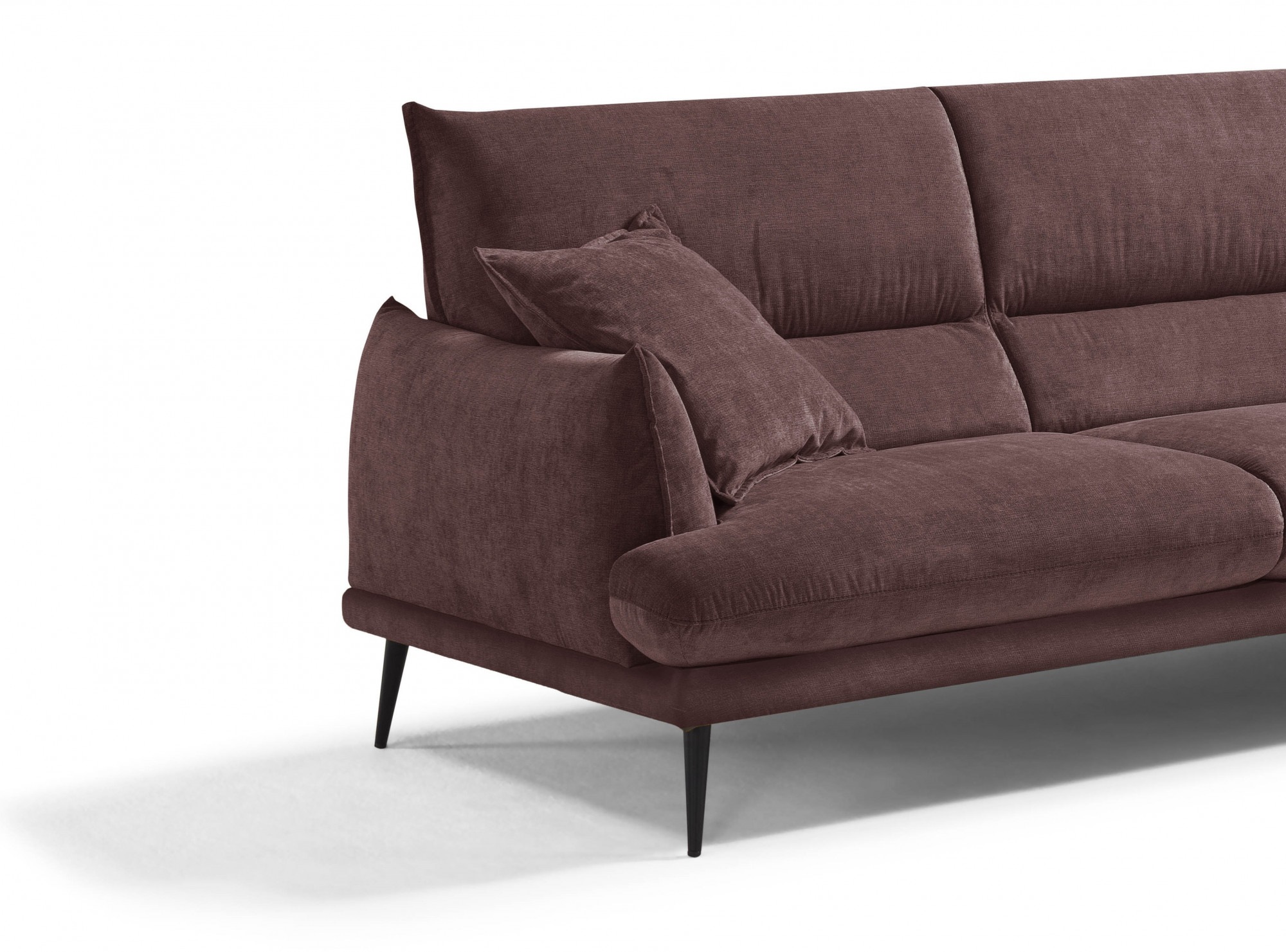 Egoitaliano Ecksofa »FUNNY, hochwertiges und aktuelles Design, bequeme Rückenlehne«, hochwertiger Sitzkomfort, L-Form