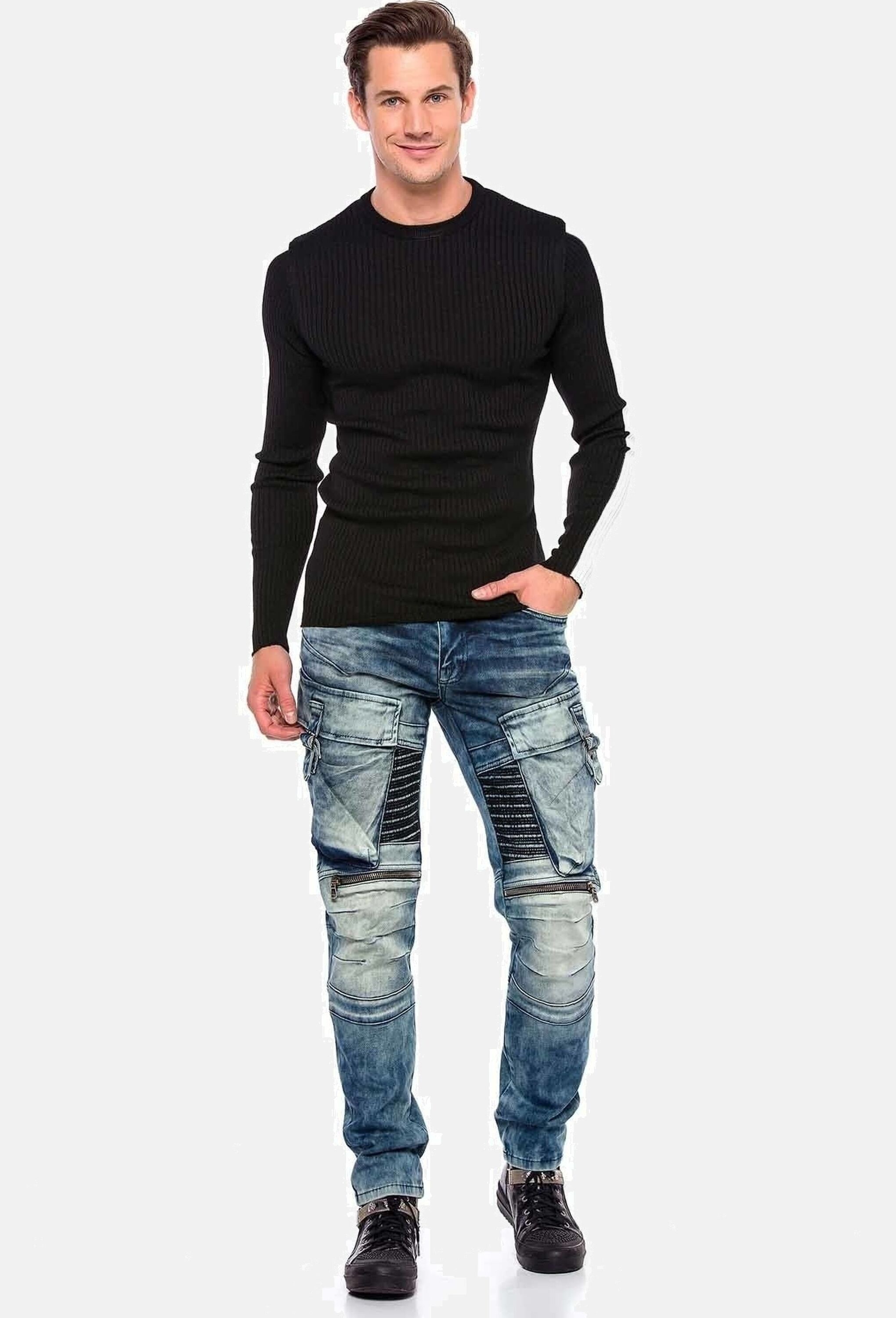 Cipo & Baxx Cargojeans »Cipo & Baxx Jeans« im Used-Look, CD-523
