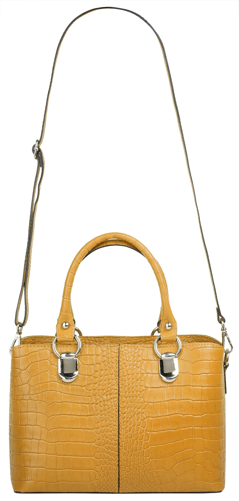 Cluty Umhängetasche, echt Leder, Made in Italy