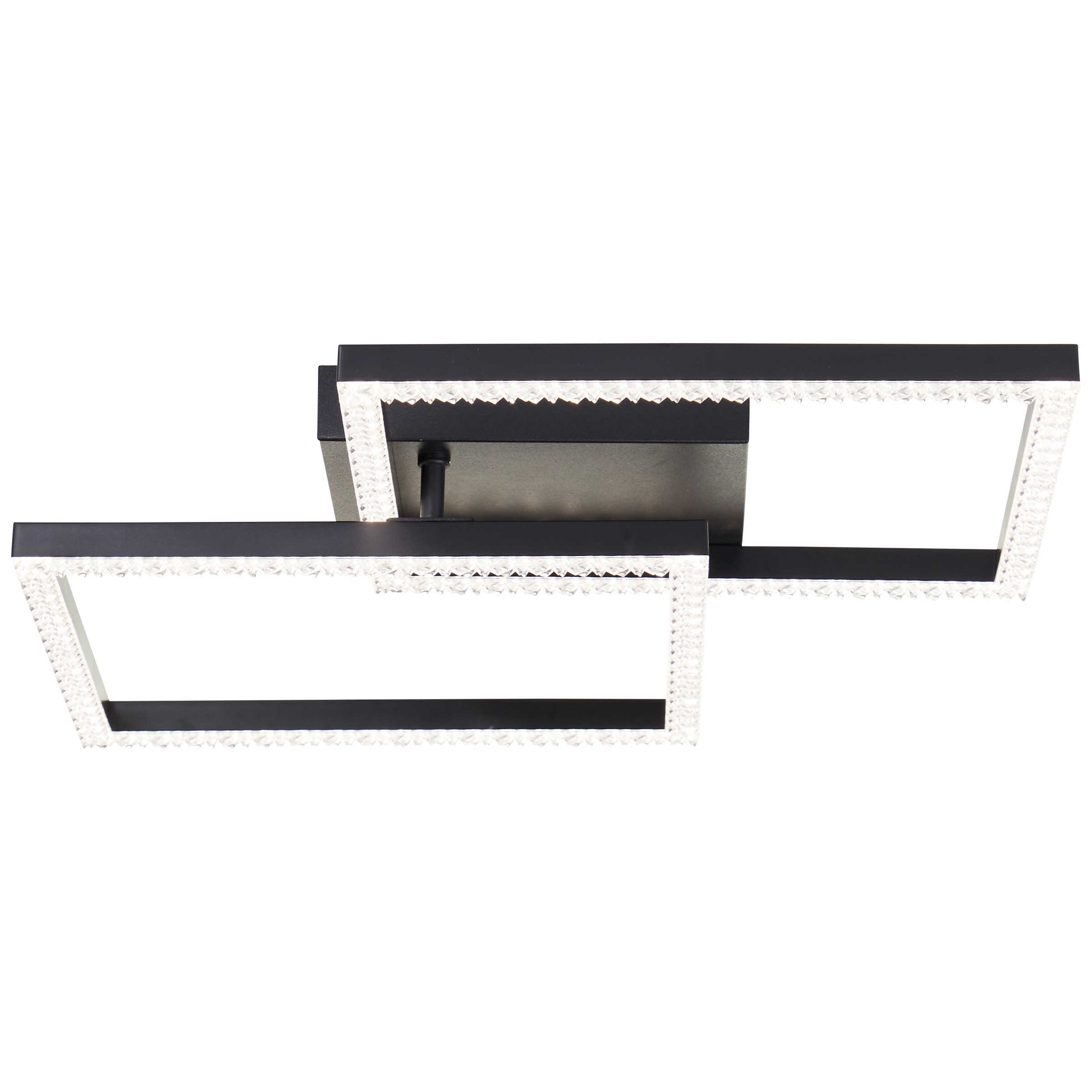 Brilliant LED Deckenleuchte »Ranni«, 41 x 41, 2700 lm, 4000 K, Kristalloptik, schwenkbar, schwarz