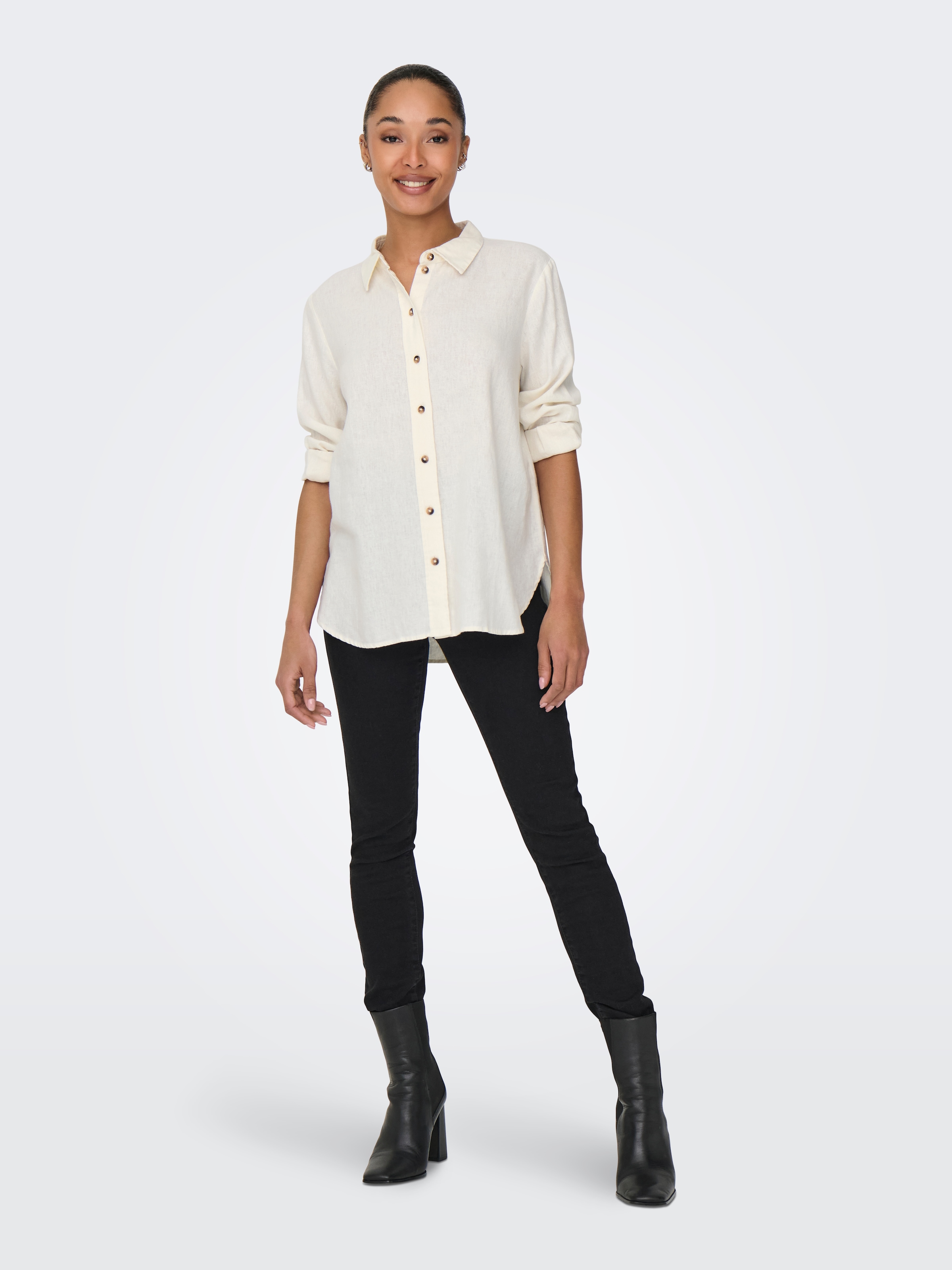 JDY Hemdbluse »JDYSAY L/S LINEN LOOSE SHIRT WVN NOOS«