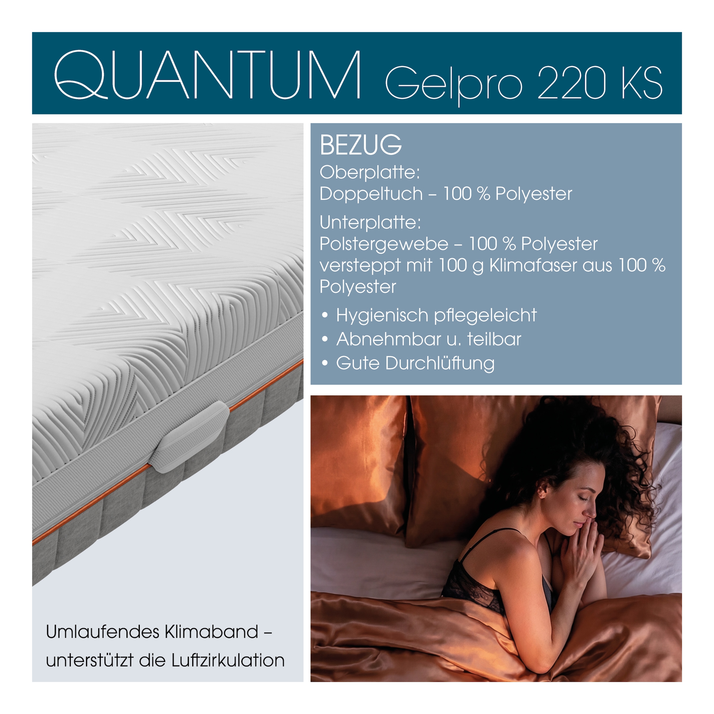 Schlaraffia Kaltschaummatratze »GelPro Quantum 220« 22 cm hoch Raumgewicht: 40 kg/m³ 1 Stk. tlg.
