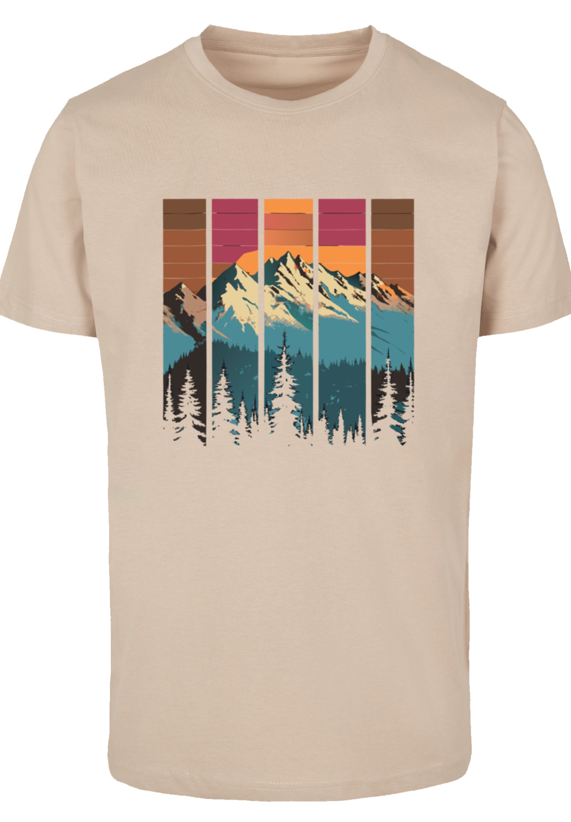 F4NT4STIC T-Shirt »Berg Sonnenuntergang Retro«, Premium Qualität