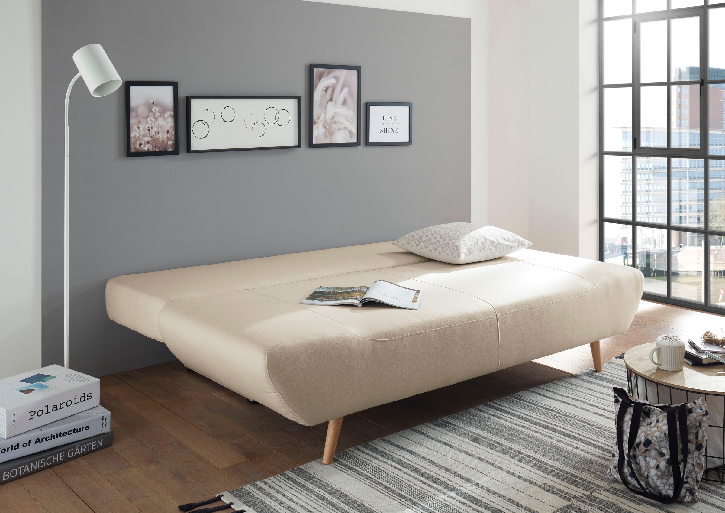 Thumbnail - Home affaire Schlafsofa "Segmon" einfach in ein bequemes Bett umwandeln, inklusive Bettkasten