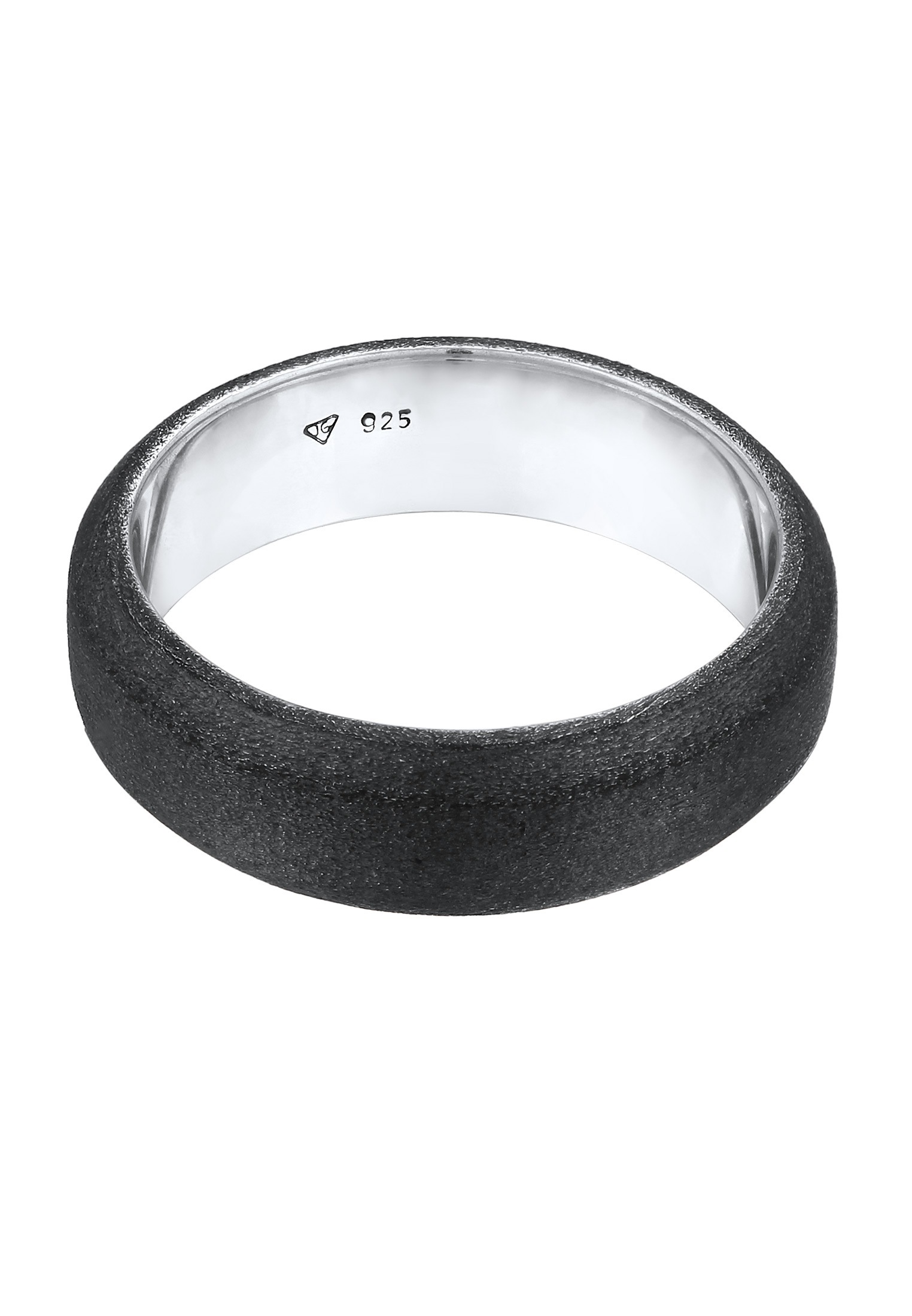 KUZZOI Herren Bandring Basic 925 Silber Schwarz Größe 54 2