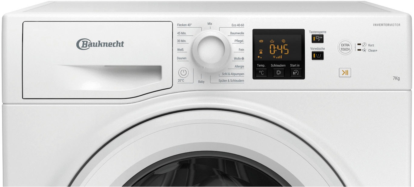 BAUKNECHT Waschmaschine "WBP 714A" 7 kg 1400 U/min Kurz 45 – saubere Wäsche günstig online kaufen