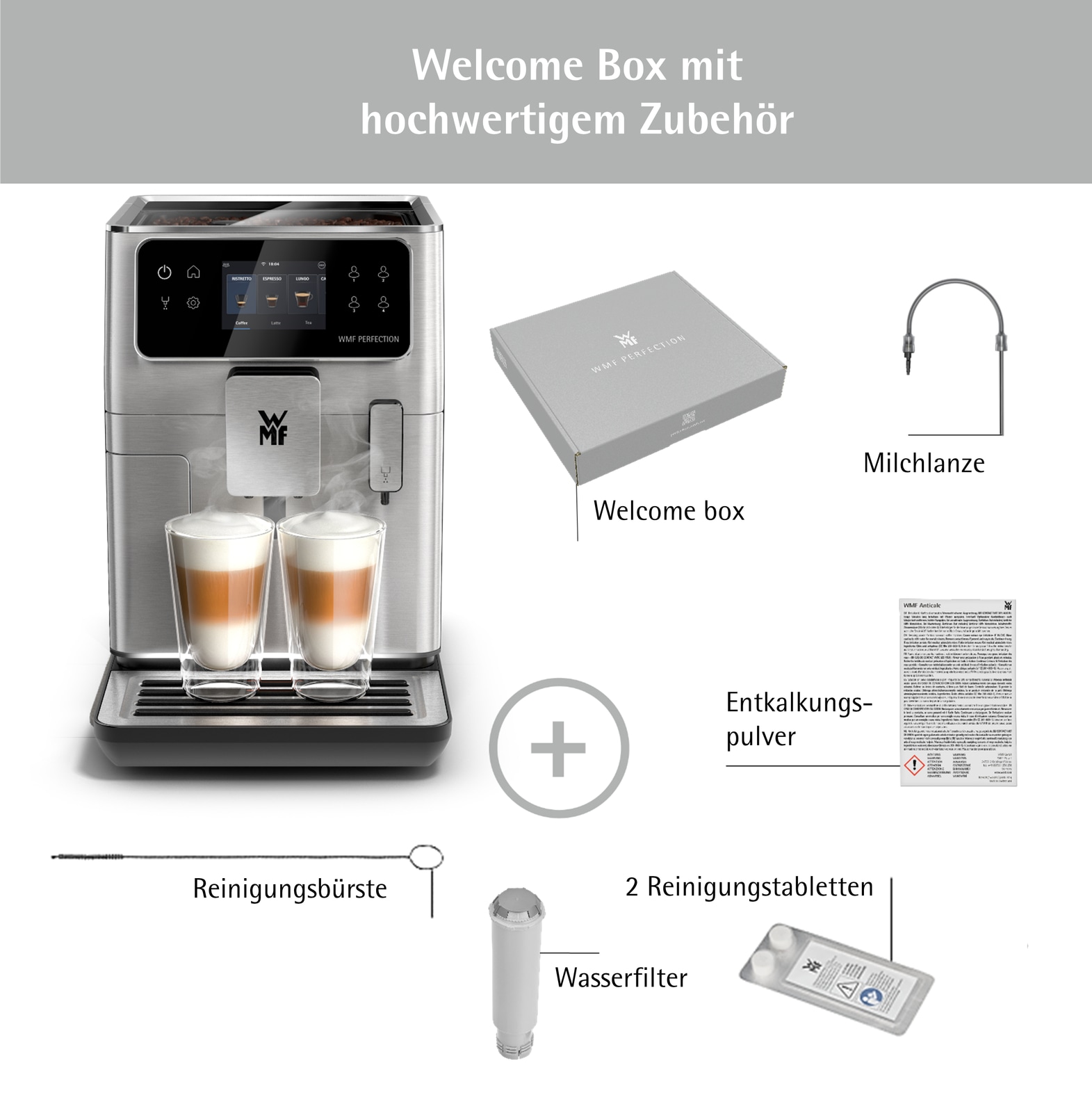 WMF Kaffeevollautomat »Perfection 640 CP812D10«, besonders leise, hochwertiges Gehäuse, LED-Ambient-Light