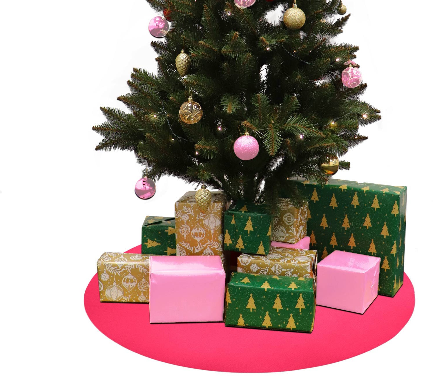 Primaflor-Ideen in Textil "Weihnachtsbaum & Adventskranz Unterlage "REVExpo", Made in Belgium" rund 5 mm Höhe in 3 Größen, Uni-Farben, Filzunterlage, rutschsicher, Weihnachten