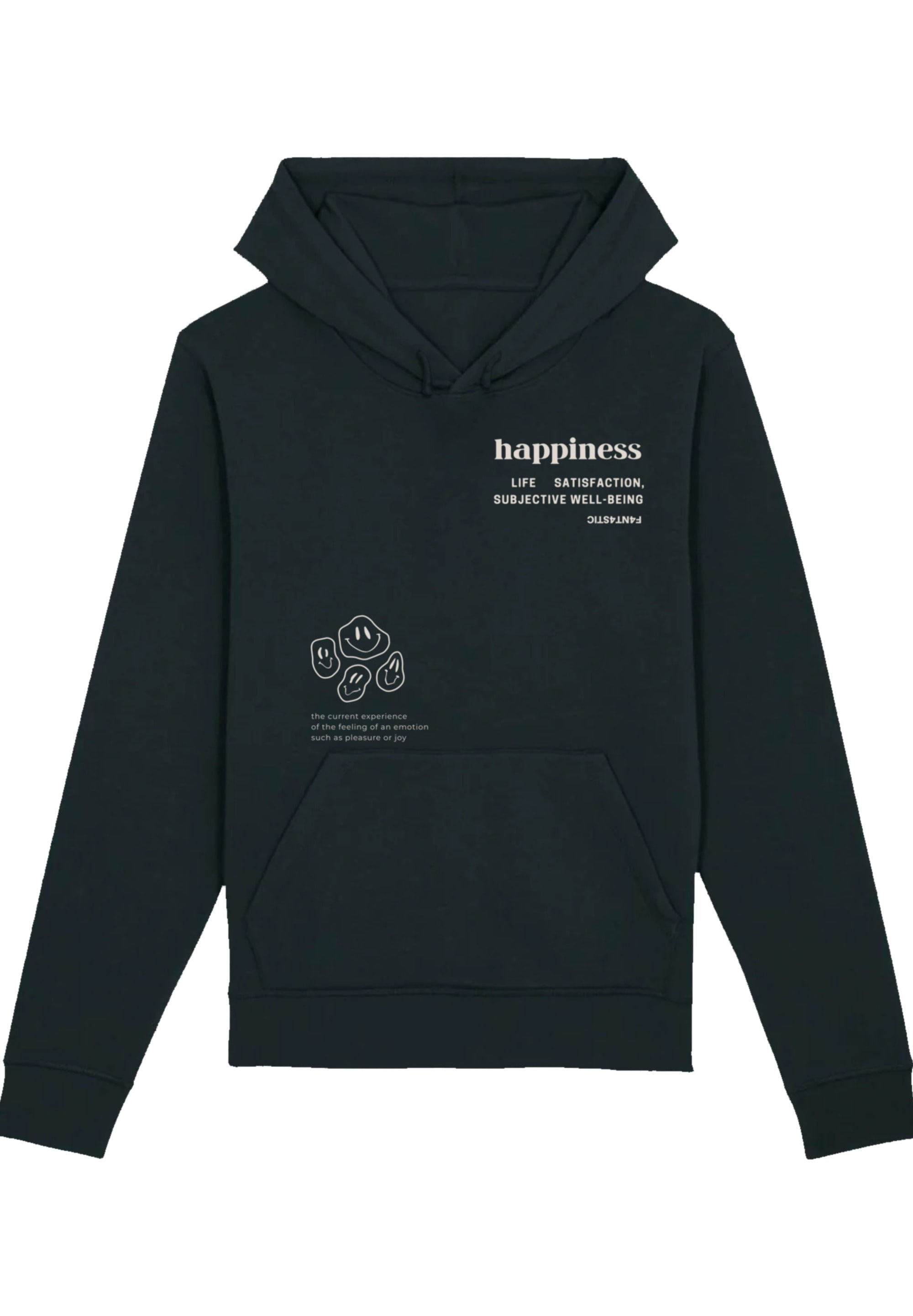 Kapuzenpullover »happiness«, Premium Qualität