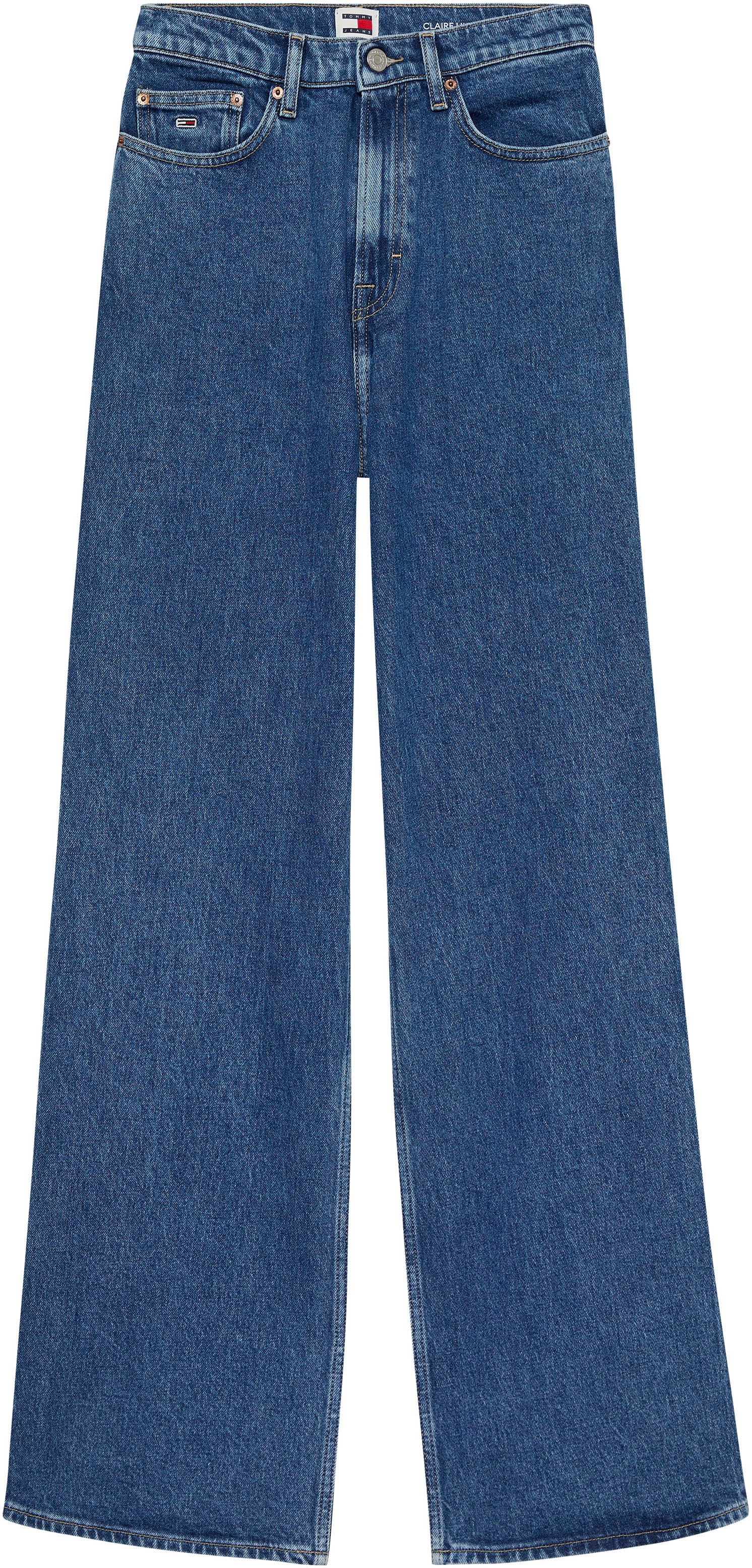 Tommy Jeans | BAUR Jeans »CLAIRE mit Tommy HGH WD kaufen BH4116«, Weite für Logo-Badge Jeans