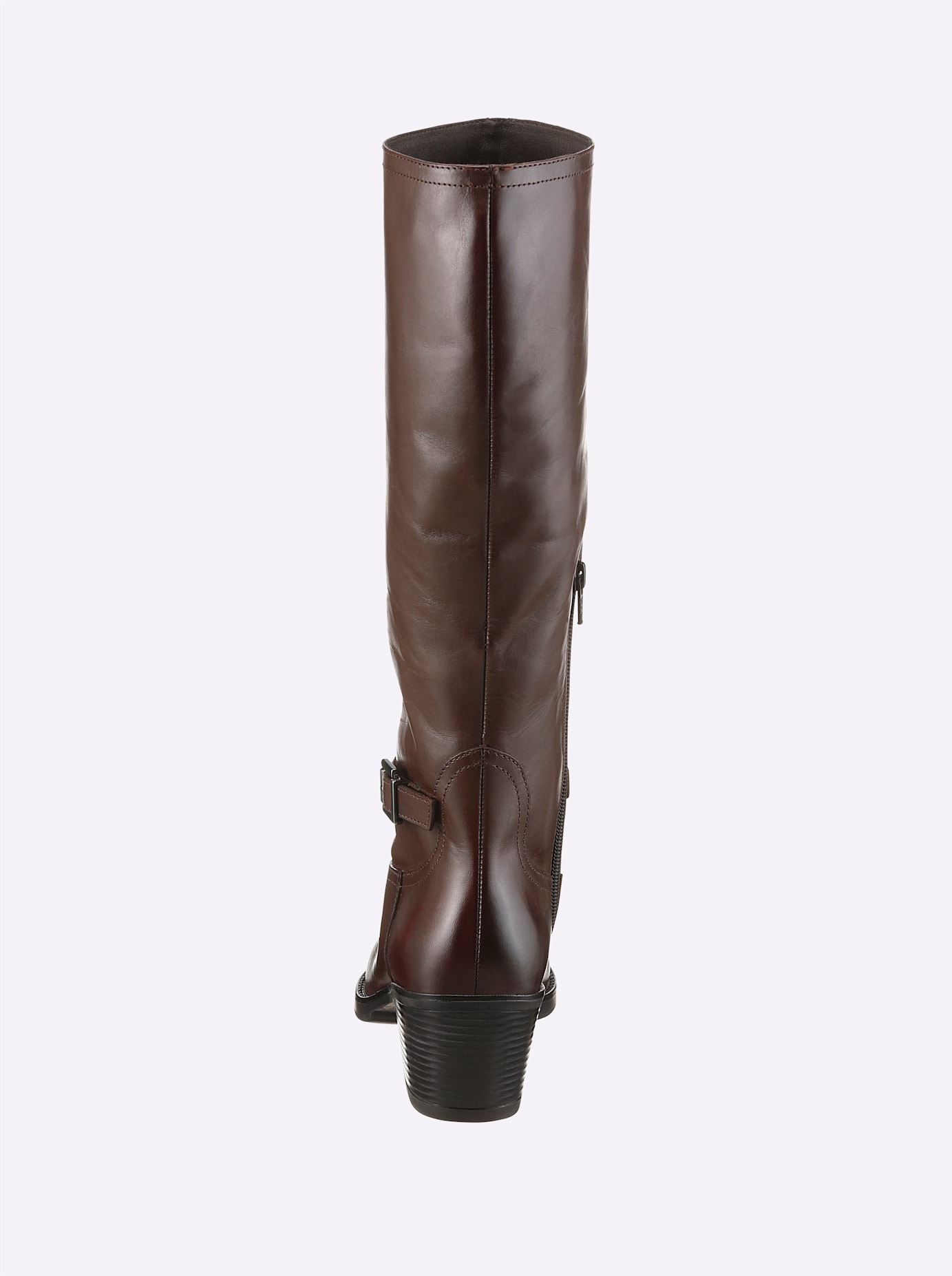 Stiefel HEINE, Damen, Gr. 41, braun (dunkelbraun), Glattleder, Leder, Rindsleder, Schuhe Stiefel 3