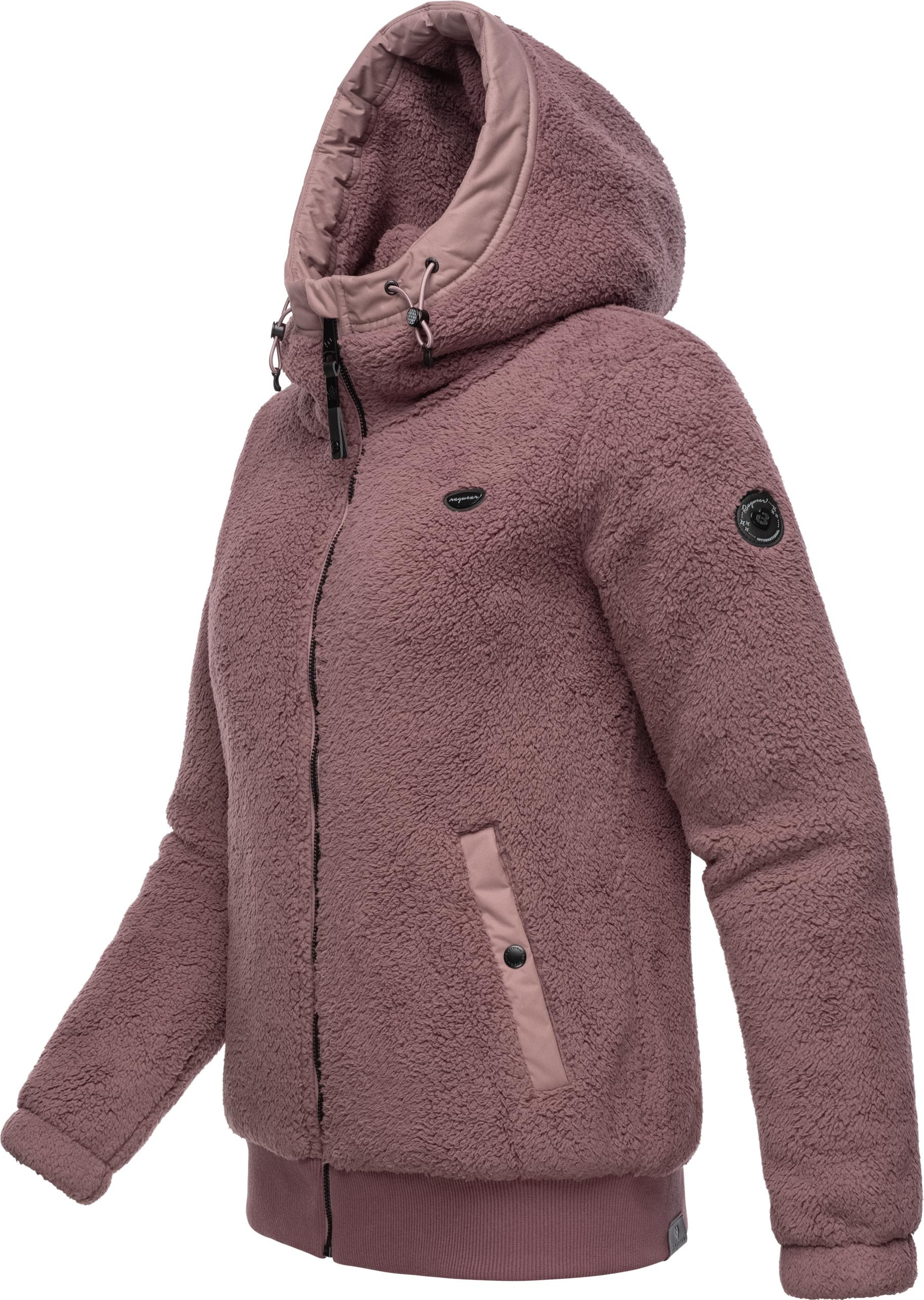 Ragwear Outdoorjacke »Cousy Short«, mit Kapuze, flauschige Übergangsjacke mit Teddyfell und Kapuze