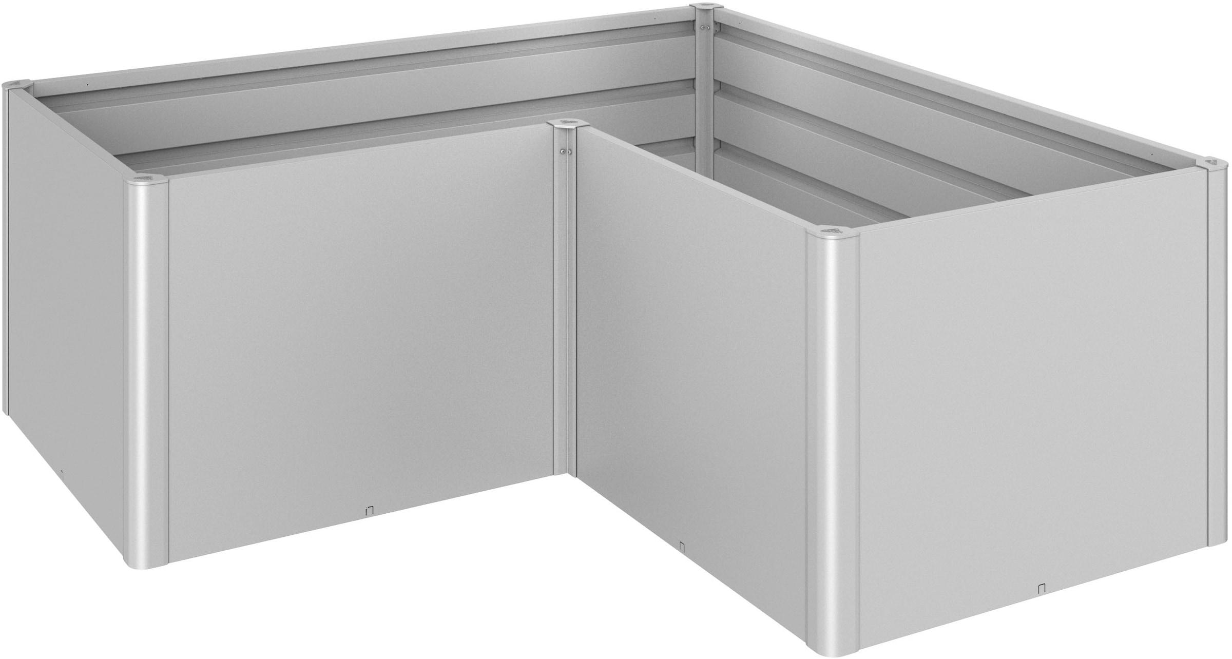 Biohort Hochbeet "L-Form 2x1 silber-metallic" 201x201x77 cm, extrem langleb günstig online kaufen