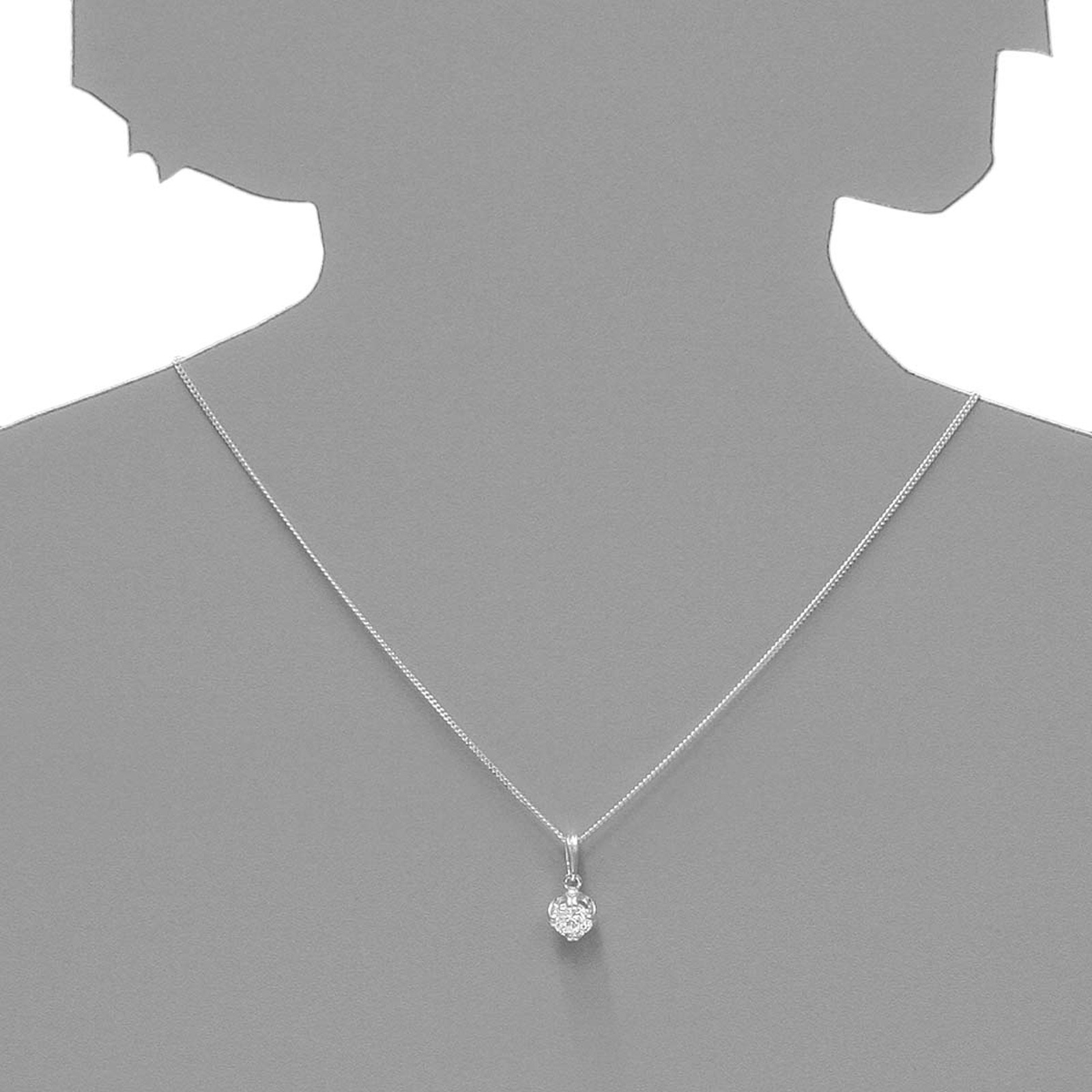 Kettenanhänger OSTSEE-SCHMUCK "Ostsee-Schmuck Anhänger Fridoline Anhänger Fridoline", weiß, Schmuckanhänger, Damen, 20 x 9mm, Silber 925 (Sterlingsilber), 1,8 g, Kettenanhänger 2
