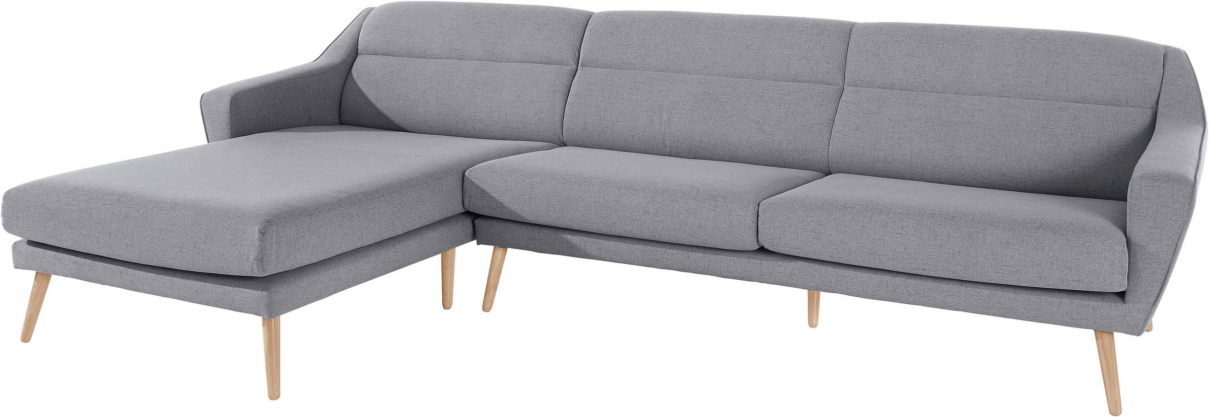 OTTO home Ecksofa "Bille L-Form" mit Naht im Rückenkissen und Beinen aus Ei günstig online kaufen