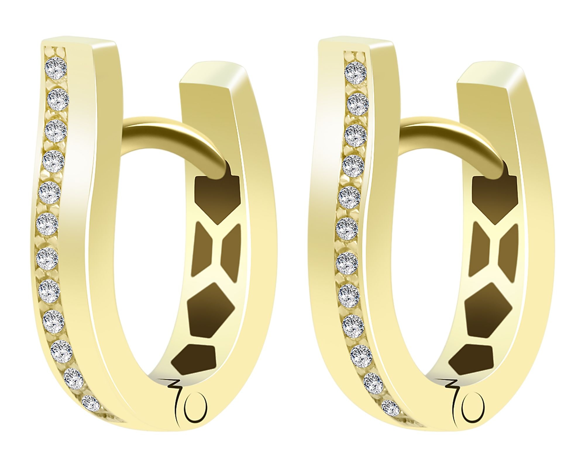 Adelia´s Klappcreolen »Damen Ohrringe – Klappcreole aus 333 Gold mit Zirkonia« Ein stilvolles Geschenk für besondere Momente