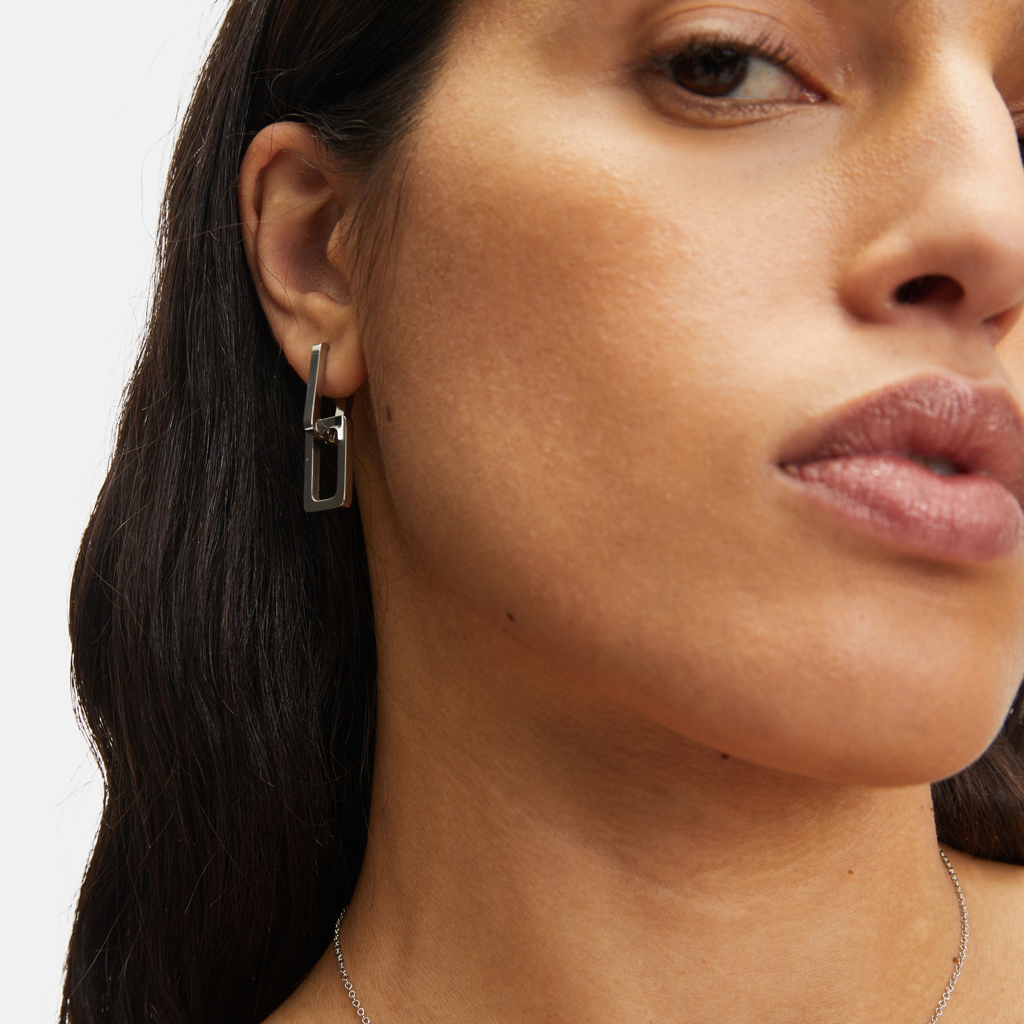 Liebeskind Berlin Paar Creolen »Schmuck Geschenk Edelstahl Ohrringe The Mini Link«, Einhänger abnehmbar