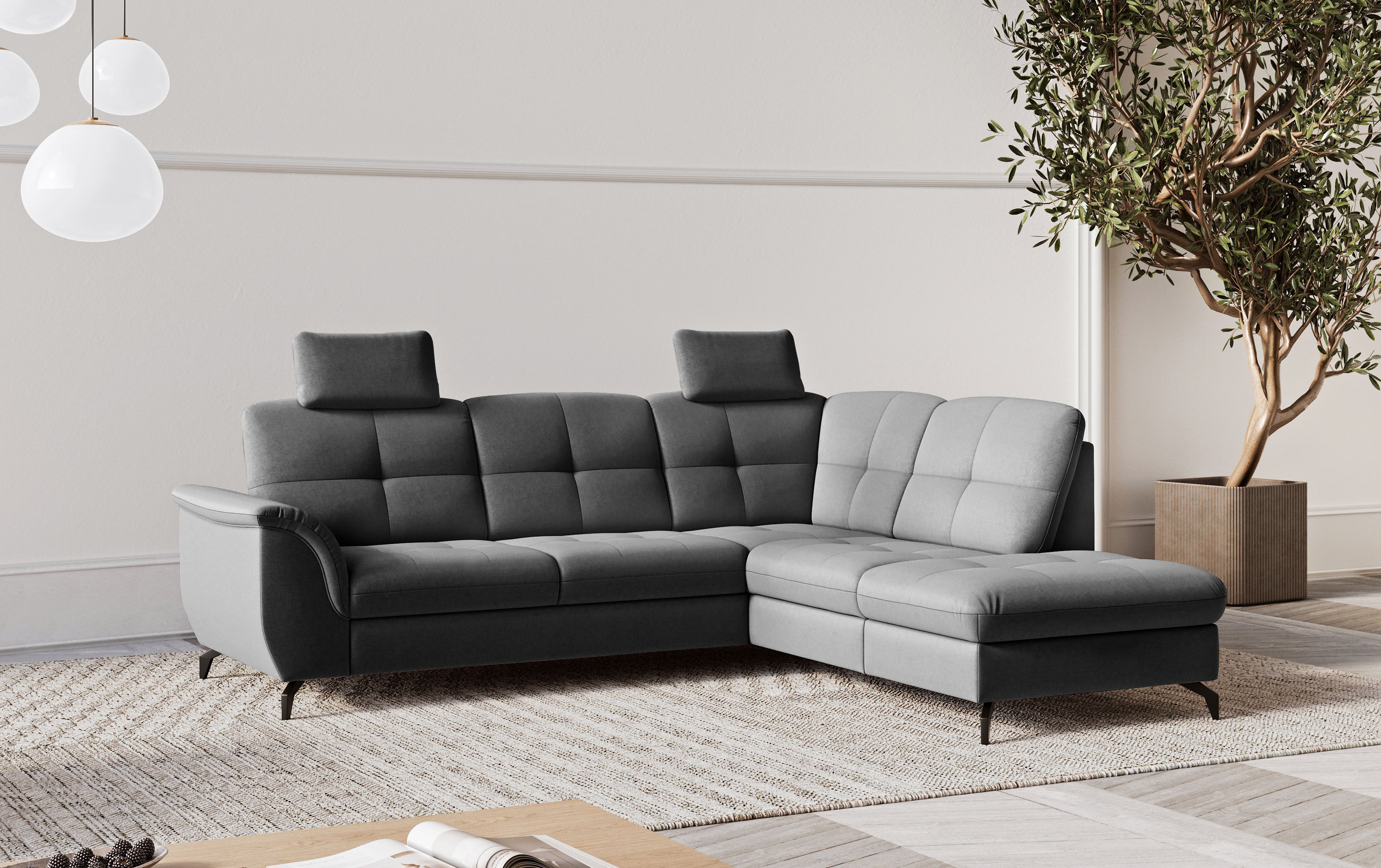 sit&more Ecksofa "Zora" wahlweise mit Schlaffunktion und Bettkasten
