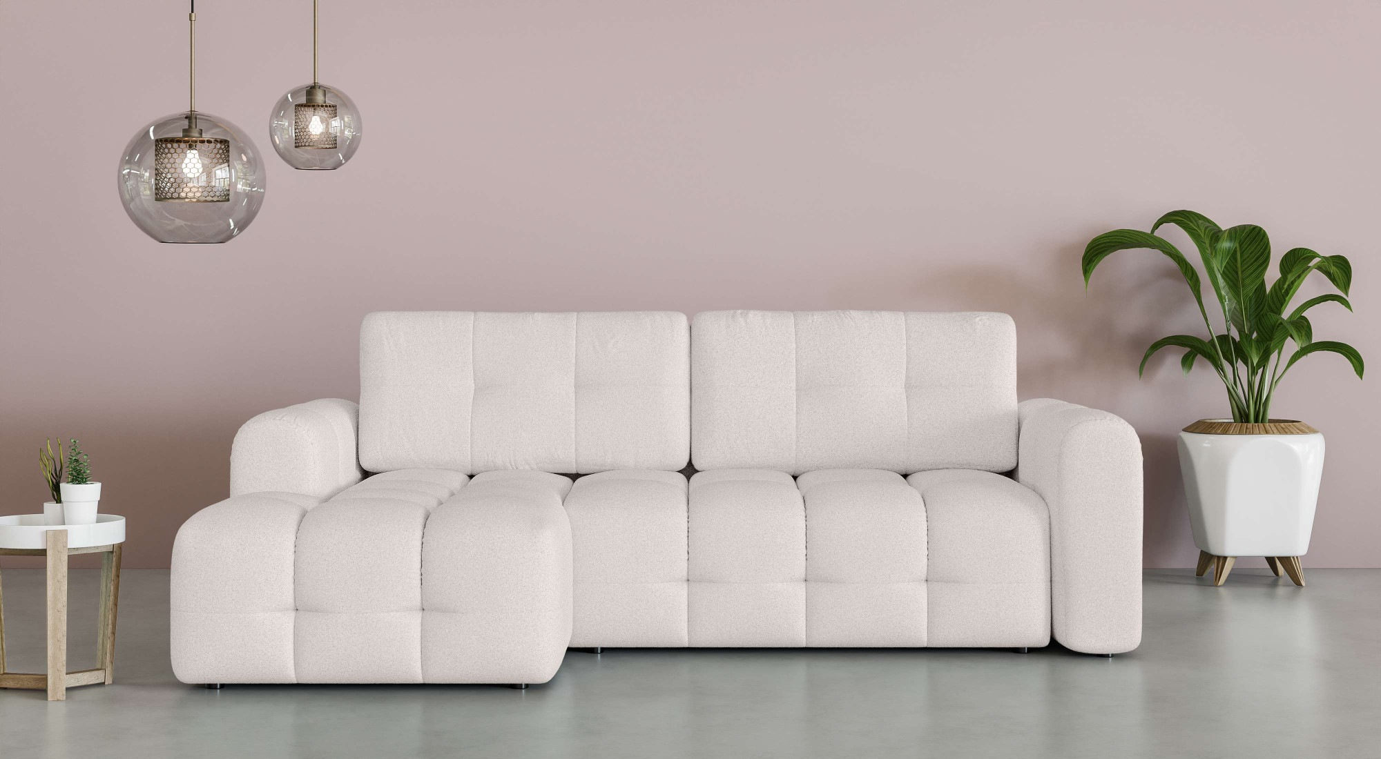 OTTO home Ecksofa "Manilla, wahlweise mit Bettfunktion, B/T/H 265/170/91 cm günstig online kaufen