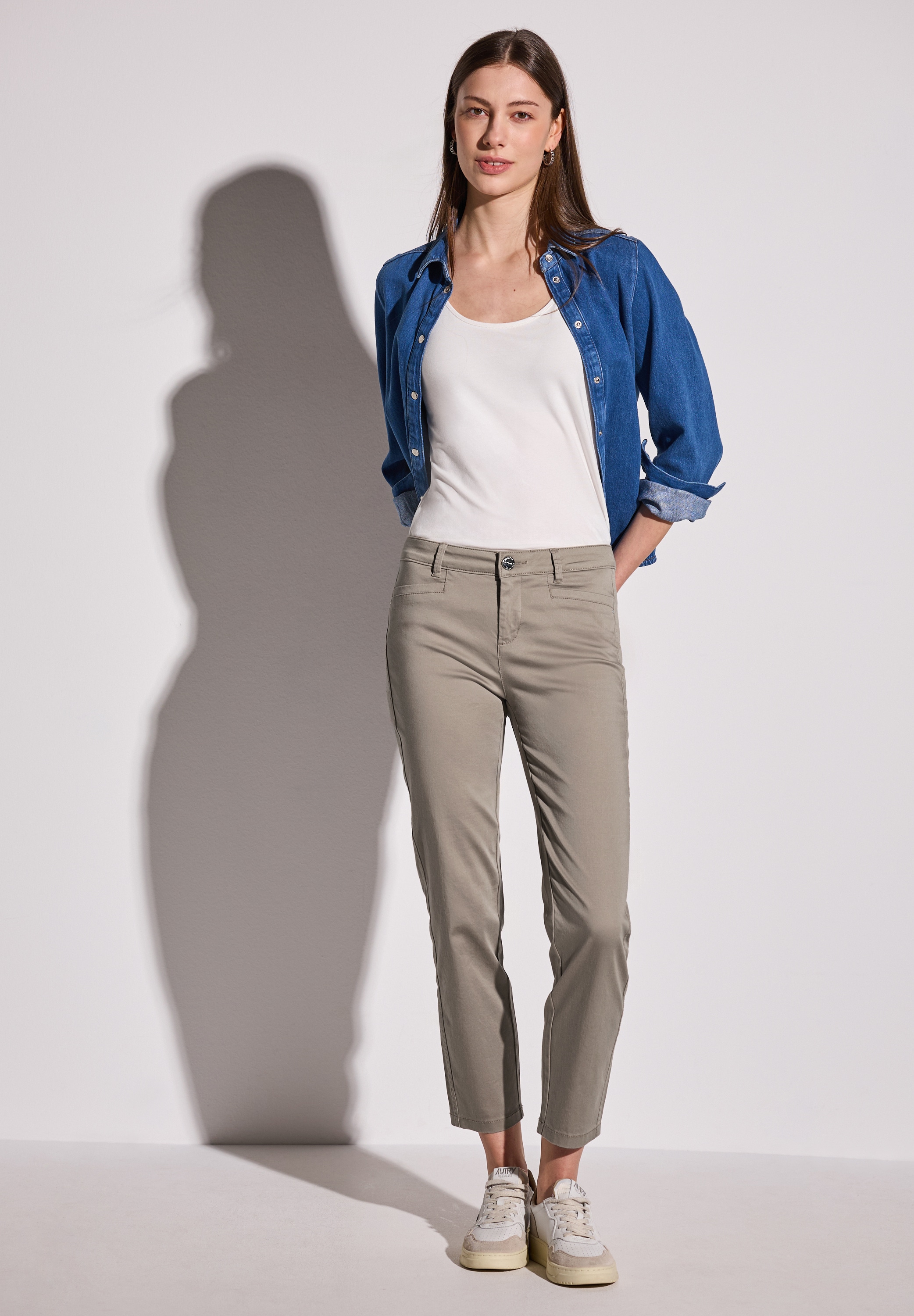 STREET ONE Stoffhose, aus Baumwolle mit Stretchanteil