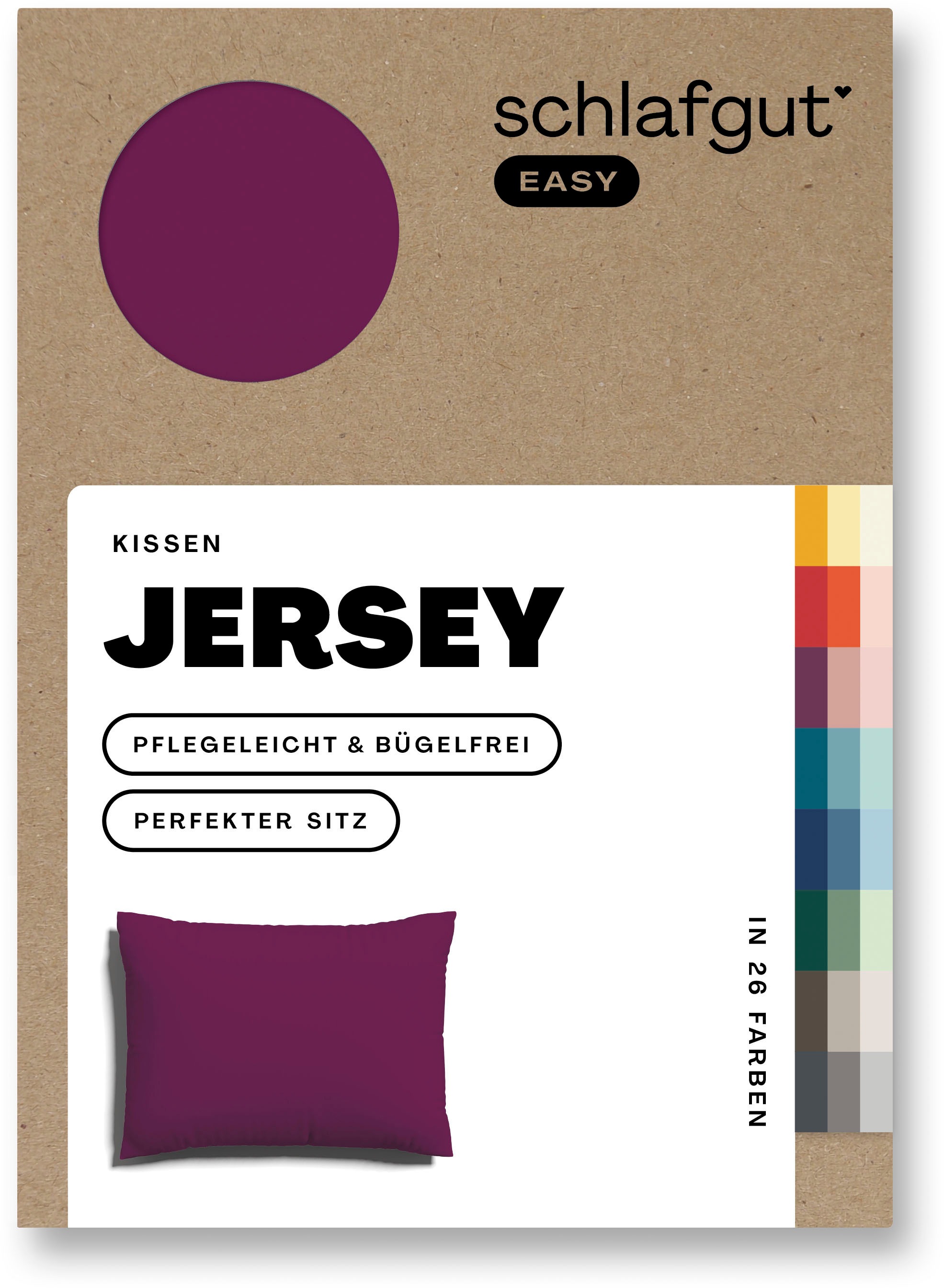 Schlafgut Kissenbezug "EASY Jersey" Kissenhülle mit Reißverschluss, weich u günstig online kaufen