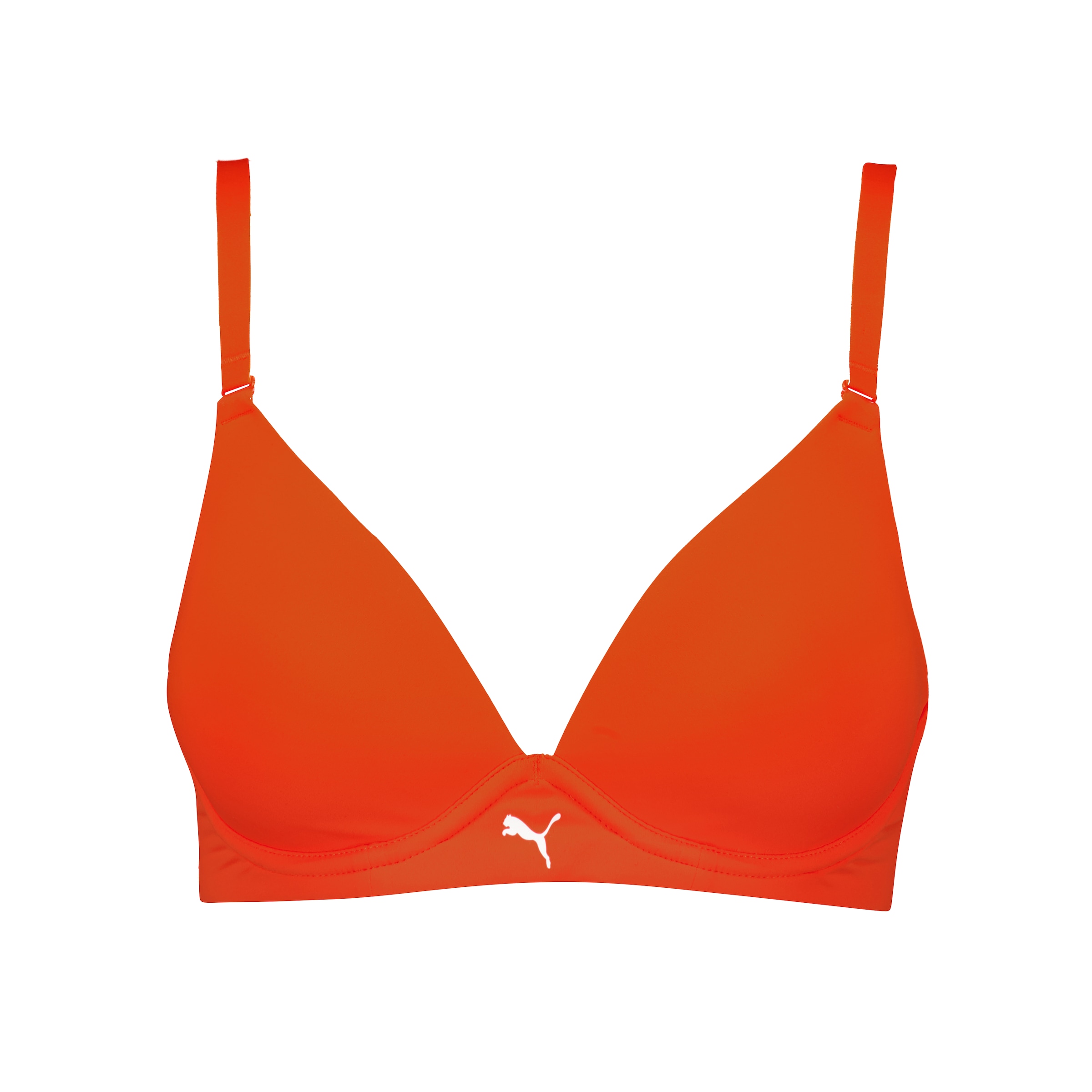 PUMA Soft-BH »PUMA WOMEN MICROFIBER SOFT PADDED BRA 1P« mit wendbaren und verstellbaren Trägern, Logodruck vorn