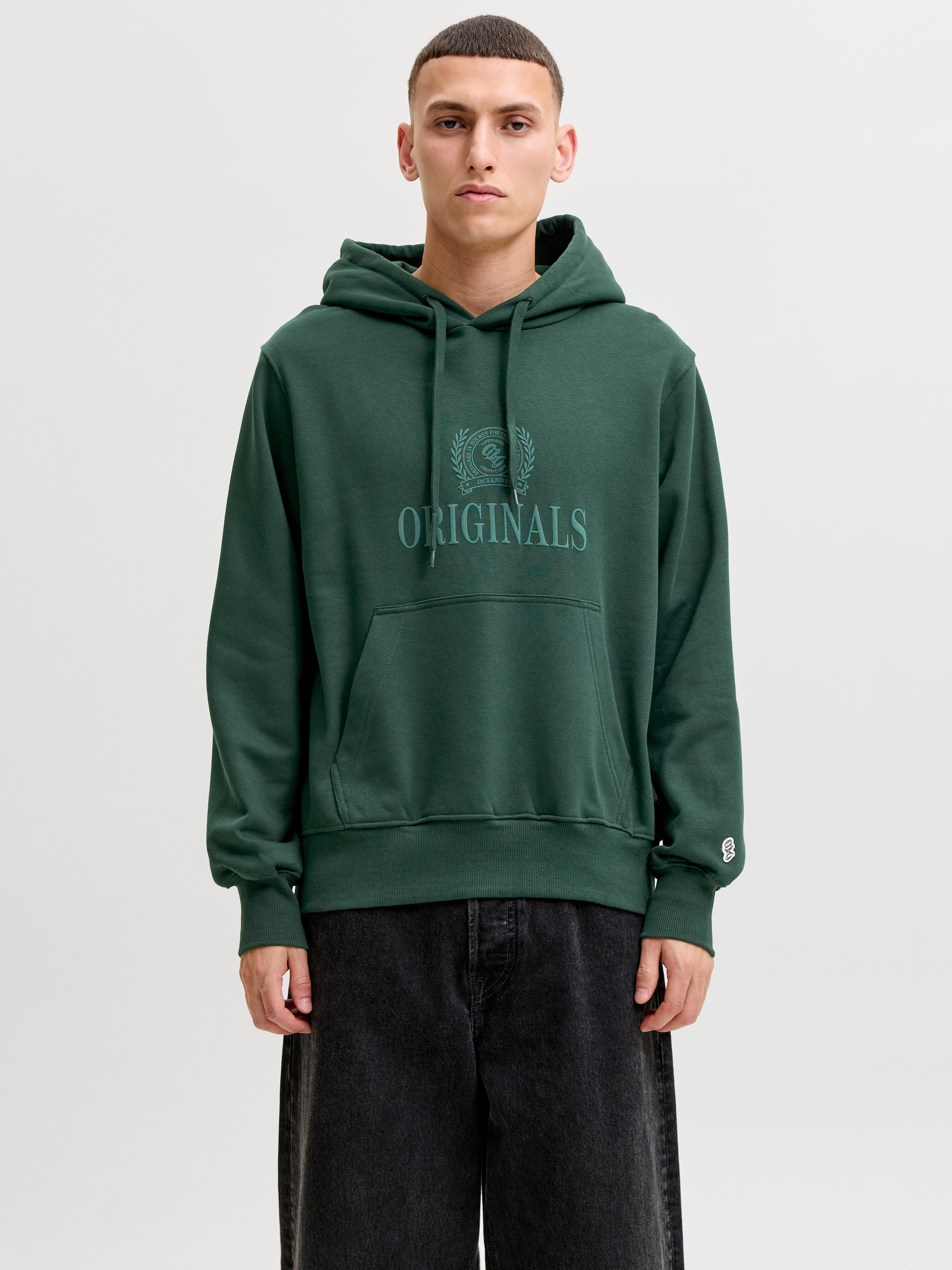 Jack & Jones Kapuzensweatshirt "JORFREDERIKSBERG MONOGRAM SWEAT HOOD SN", Baumwollmischung, relaxed fit