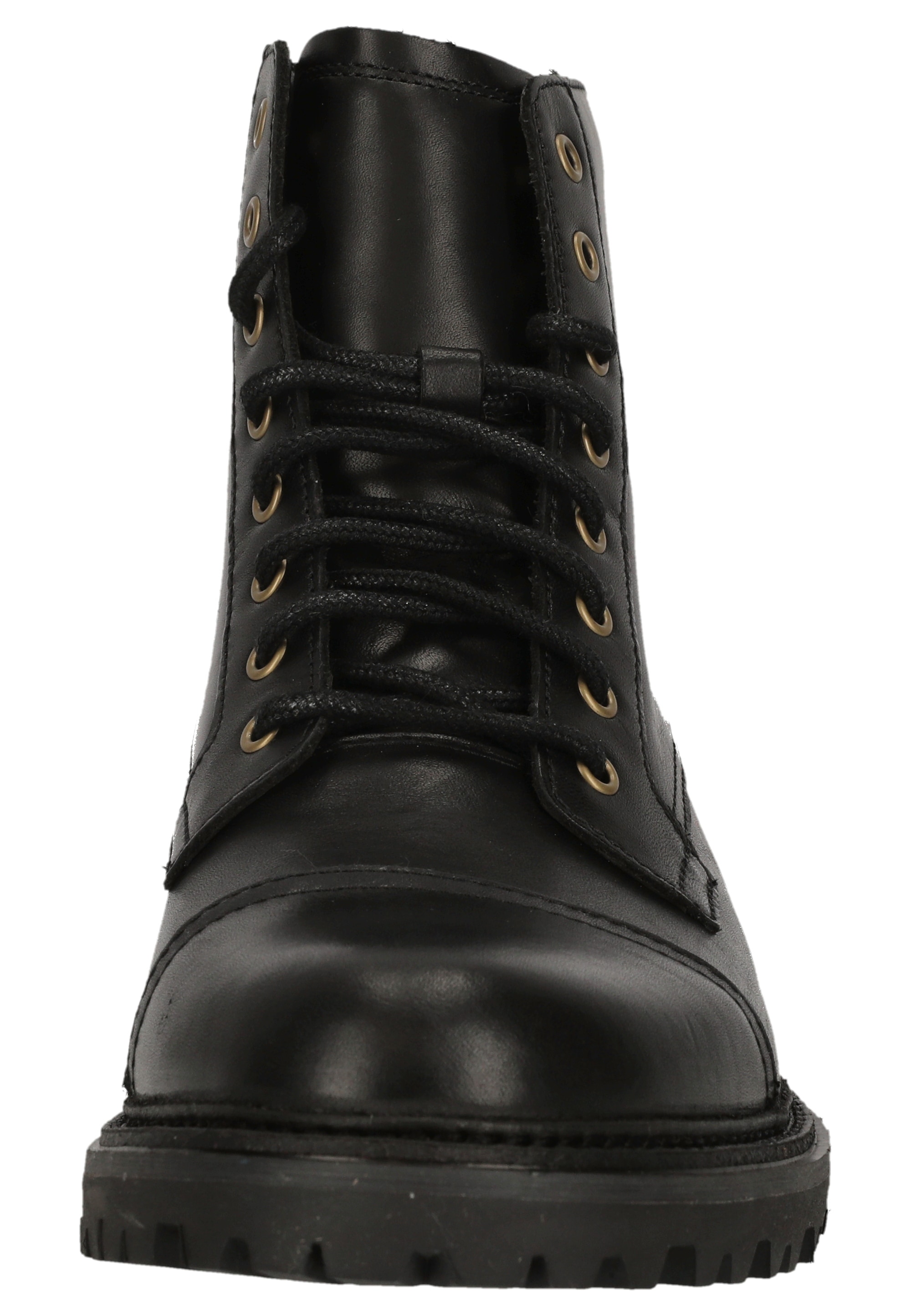 Clarks Stiefelette »Clarkridge Hi Black Leather«  mit akzentuierenden Details