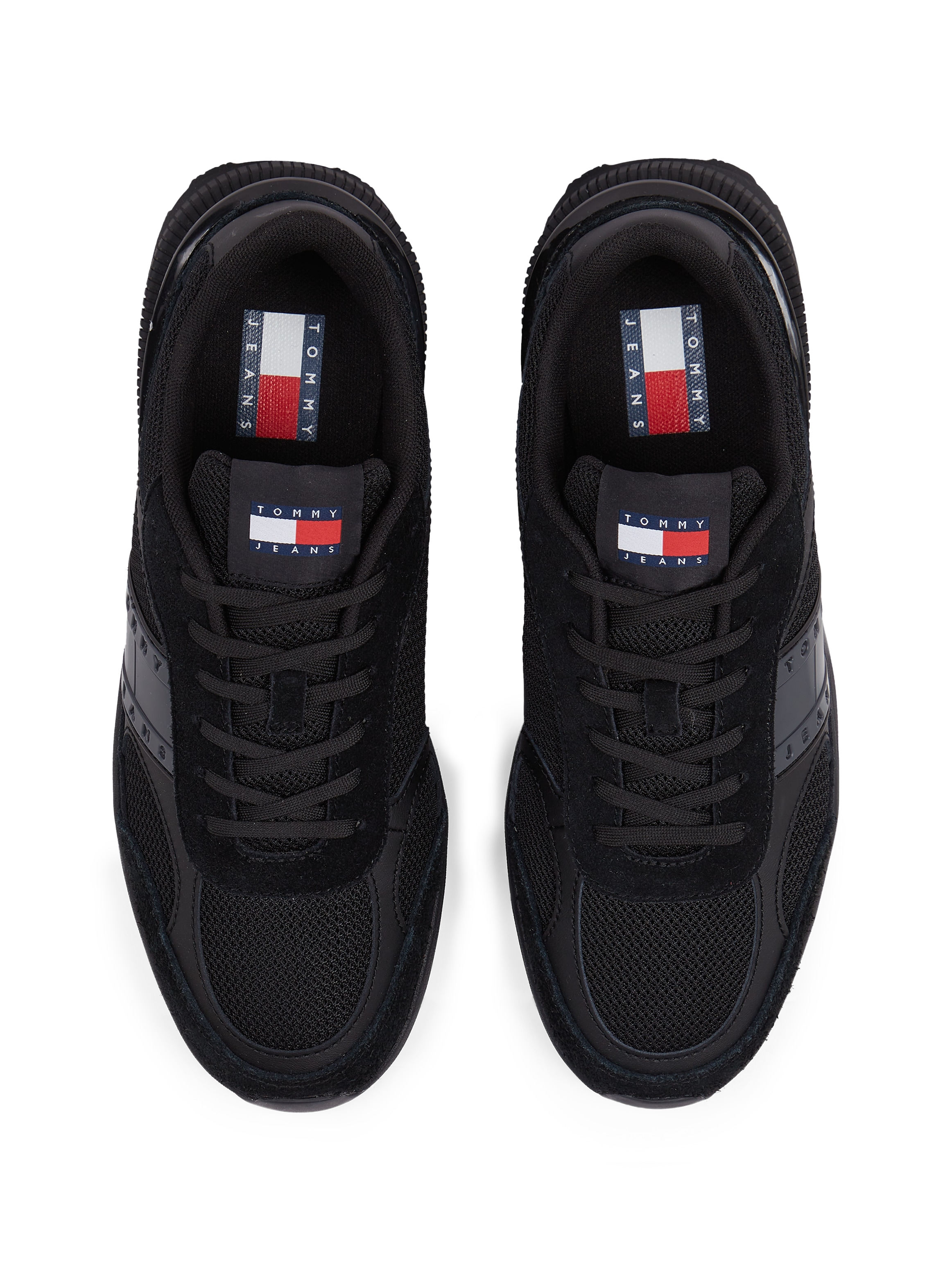 Tommy Jeans Sneaker »TJM TECHNICAL RUNNER ESS«, Freizeitschuh, Halbschuh, Schnürschuh mit gepolstertem Schaftrand